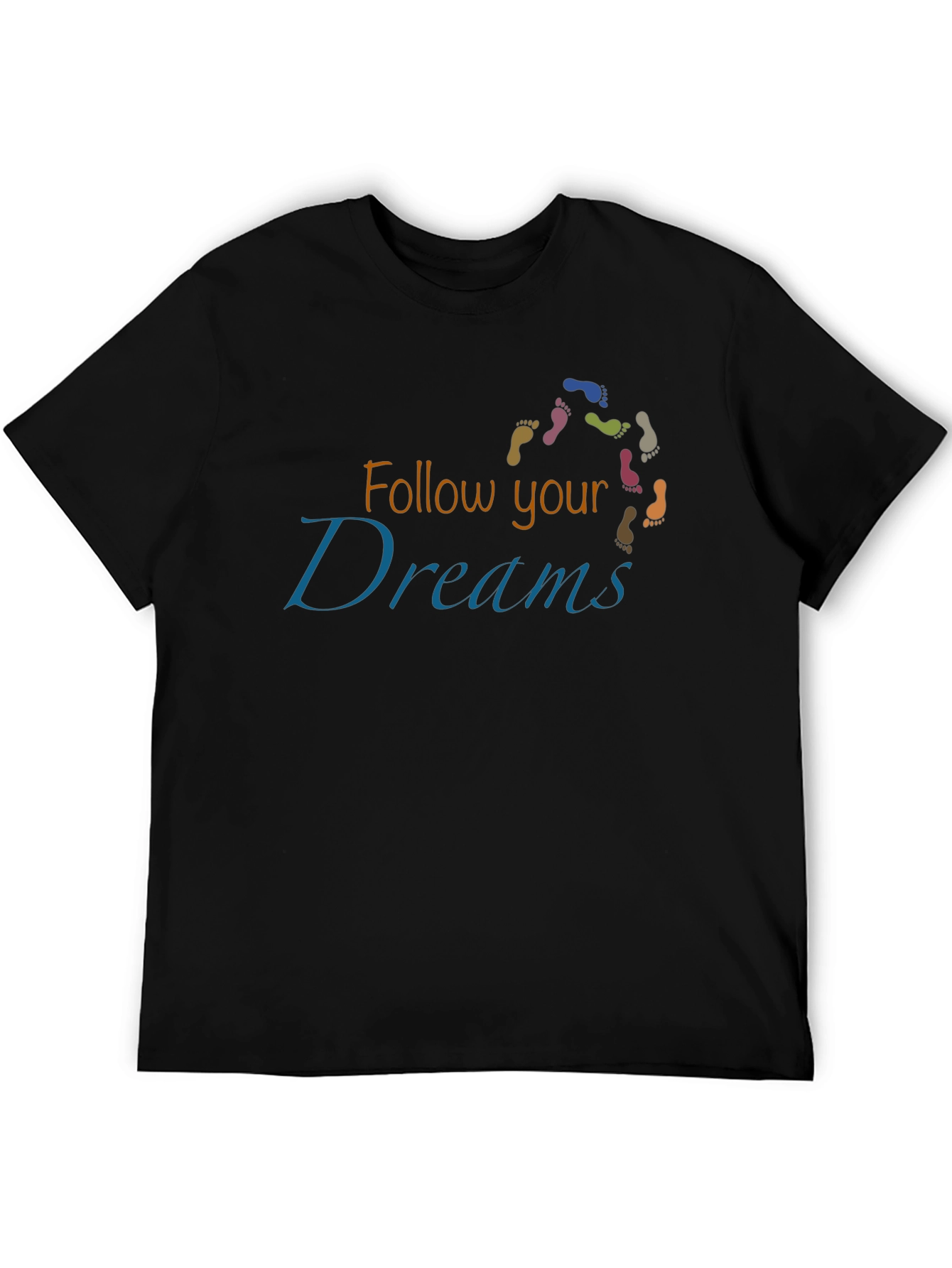 Follow Your Dreams Graphic Tee - Stylish Crew Neck