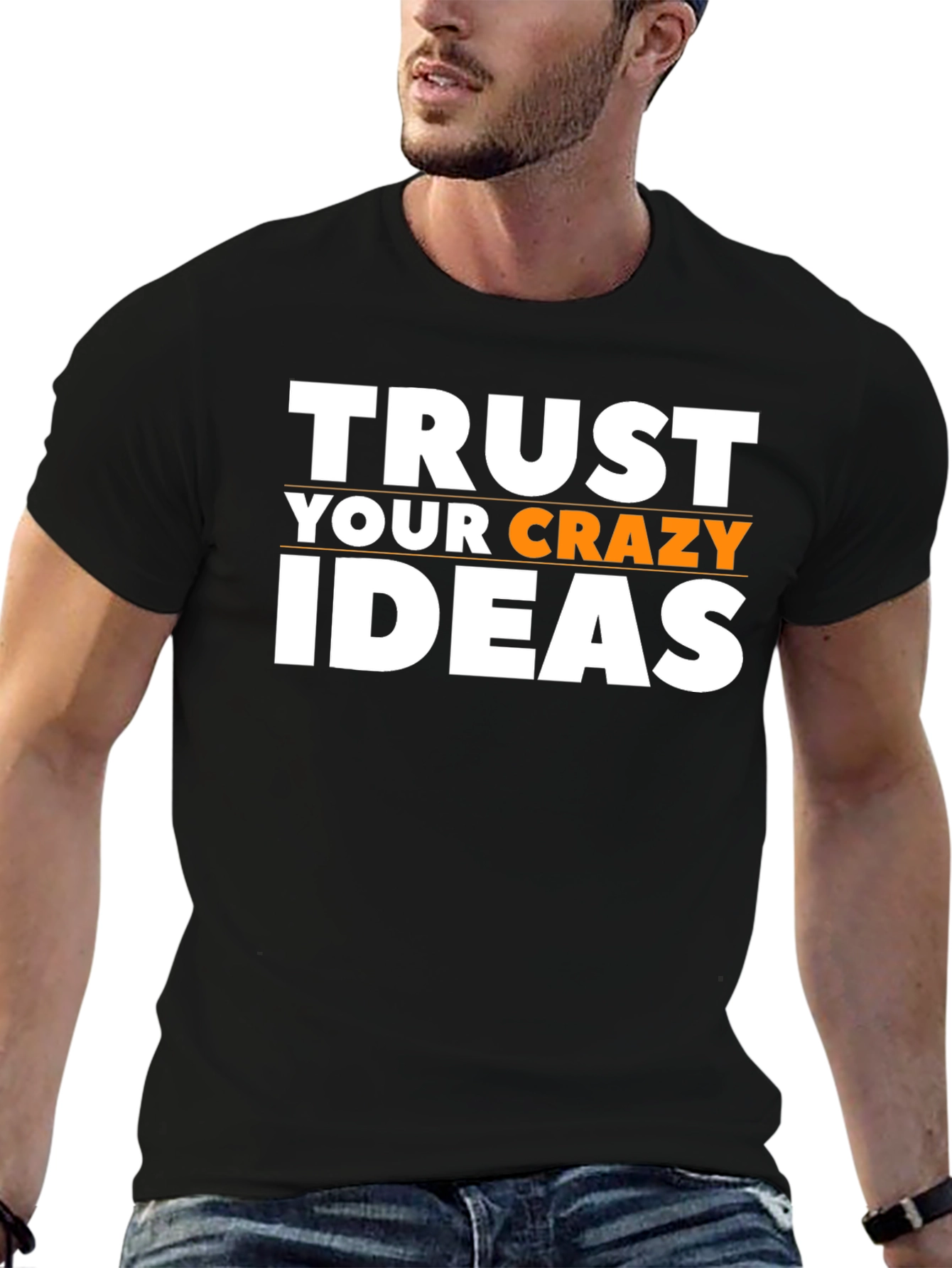 Trust Your Crazy Ideas Graphic Tee - Black