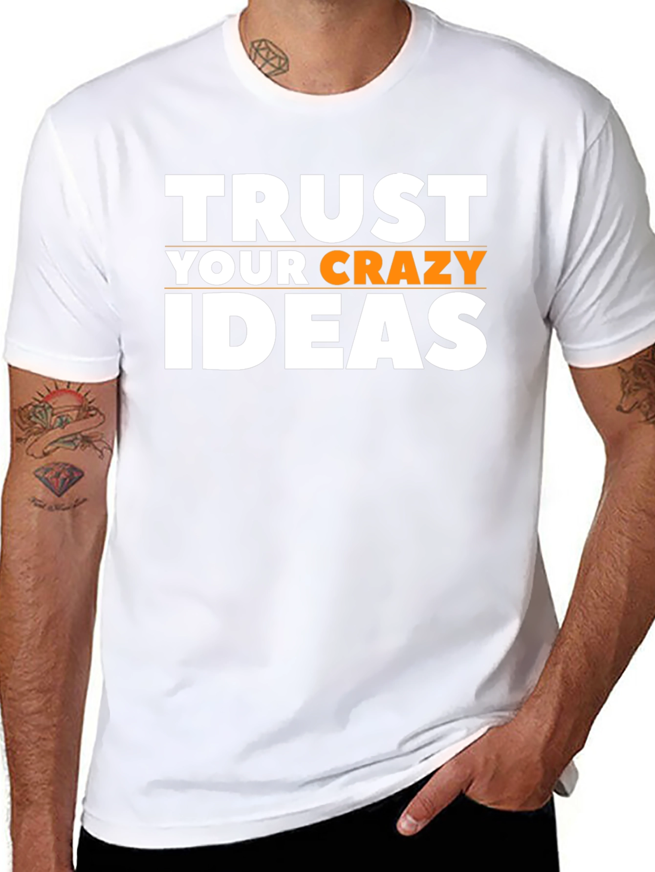 Trust Your Crazy Ideas Graphic Tee - Black
