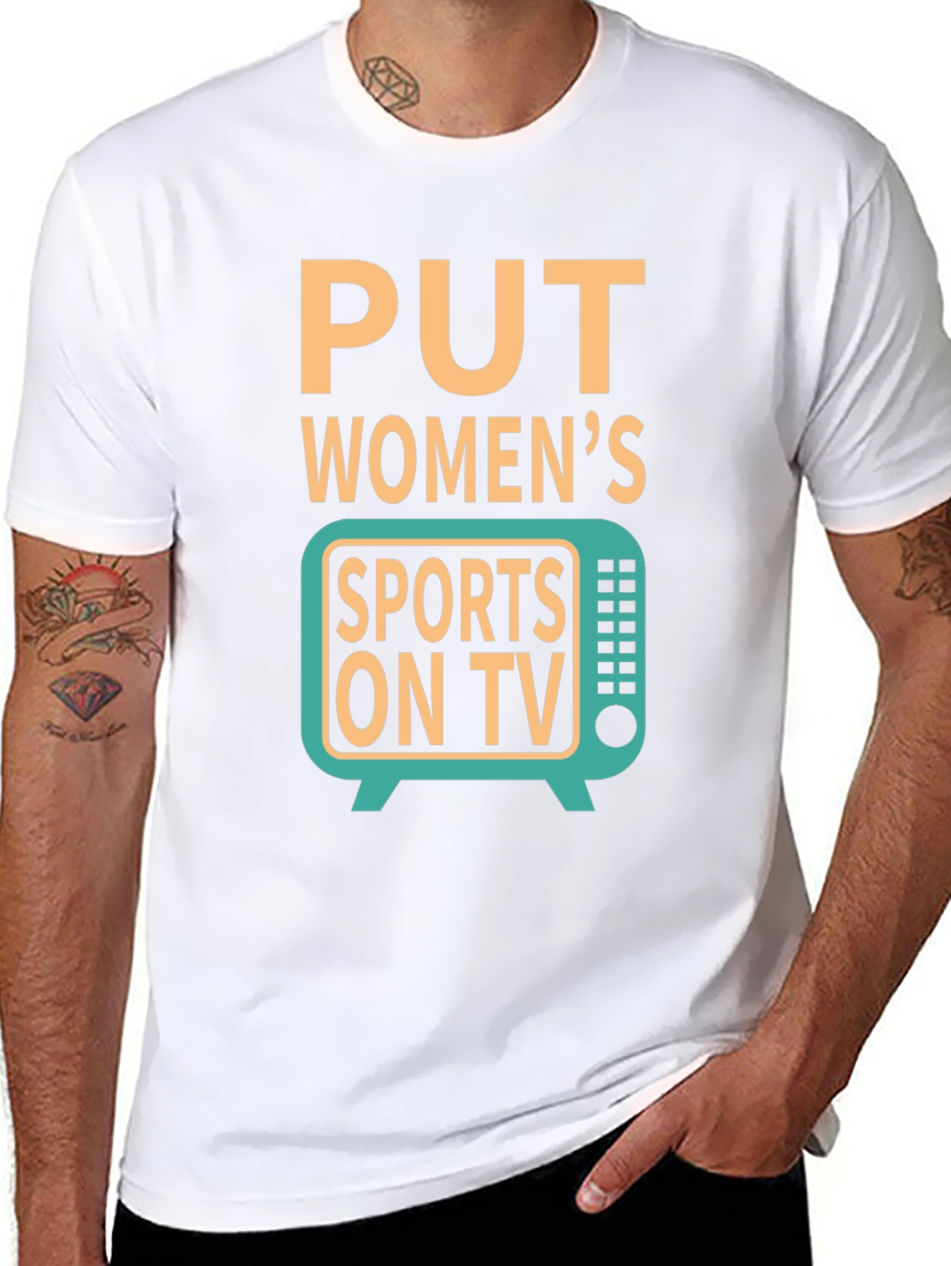 Put Womens Sports on TV Graphic T-Shirt