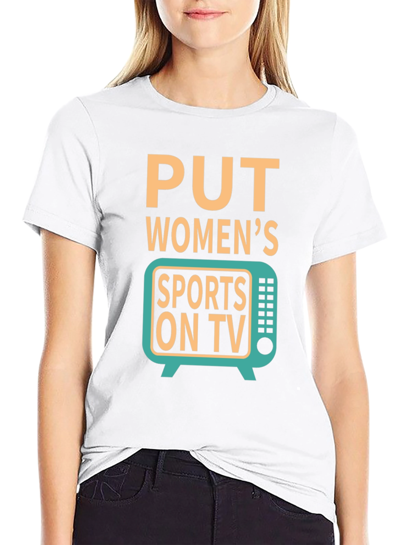 Put Womens Sports on TV Graphic T-Shirt