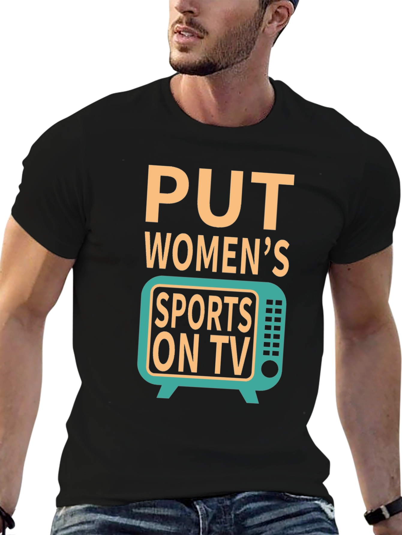 Put Womens Sports on TV Graphic T-Shirt