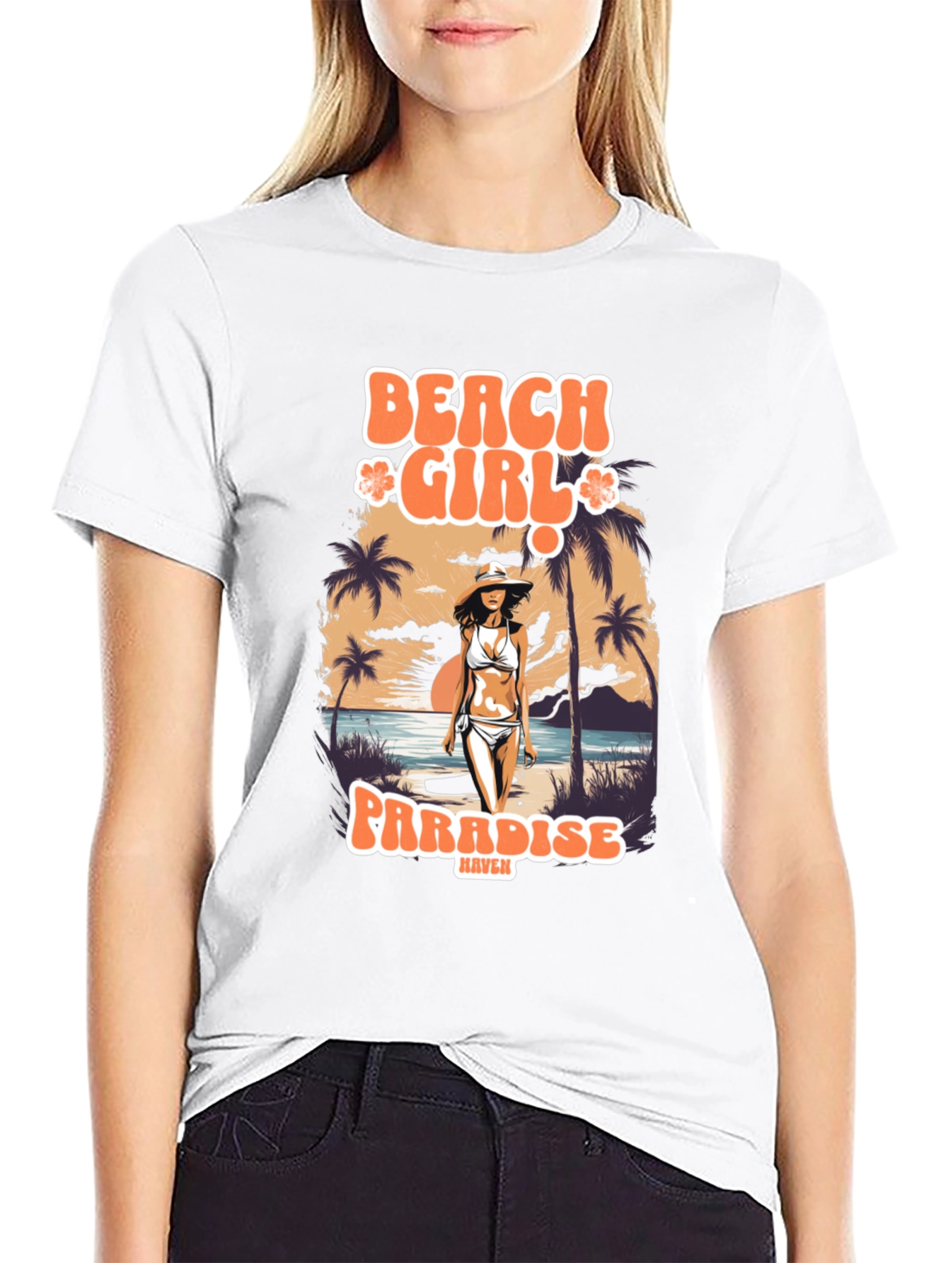 Beach Girl Paradise Graphic T-Shirt