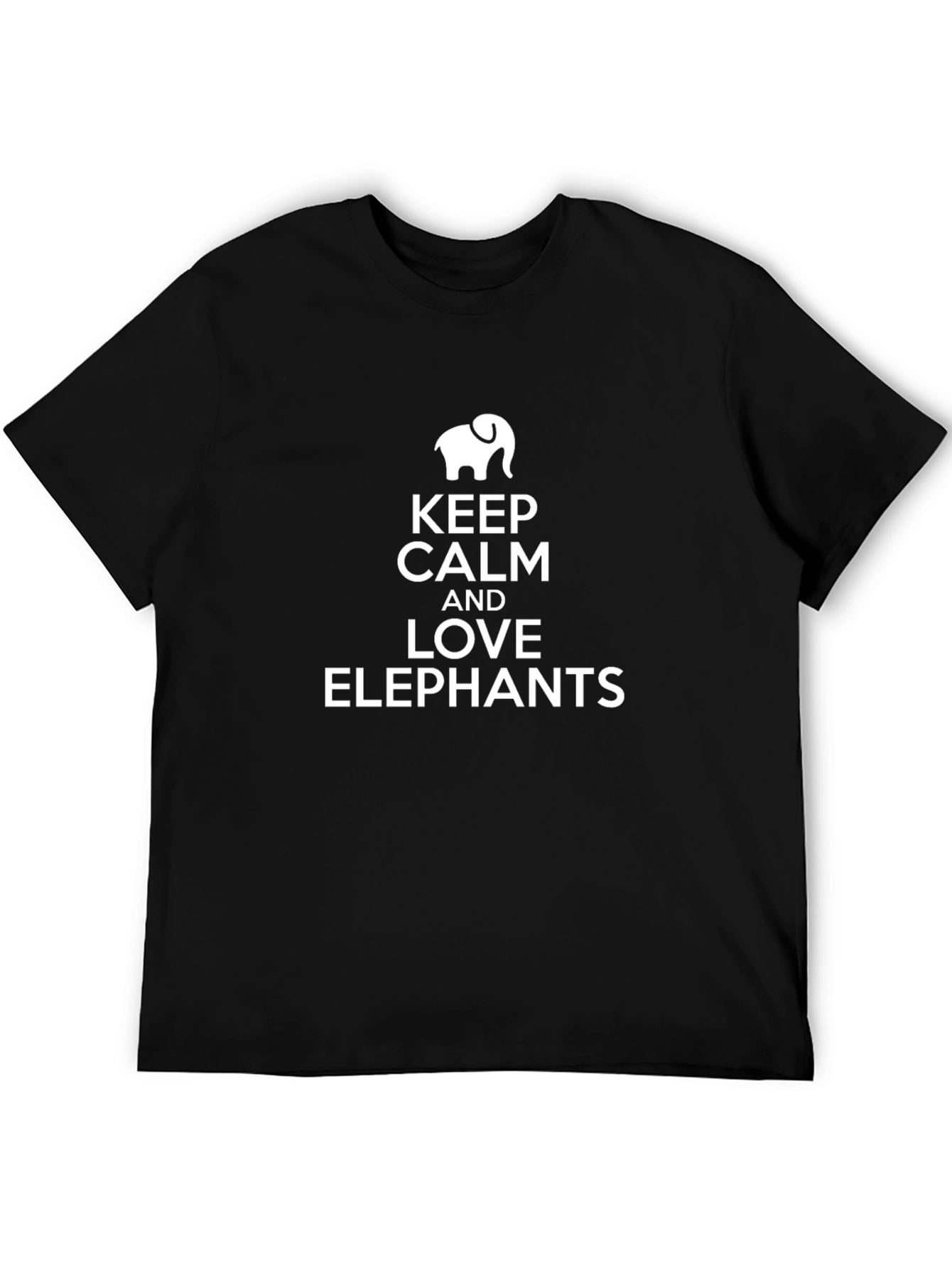 Keep Calm and Love Elephants Graphic T-Shirt