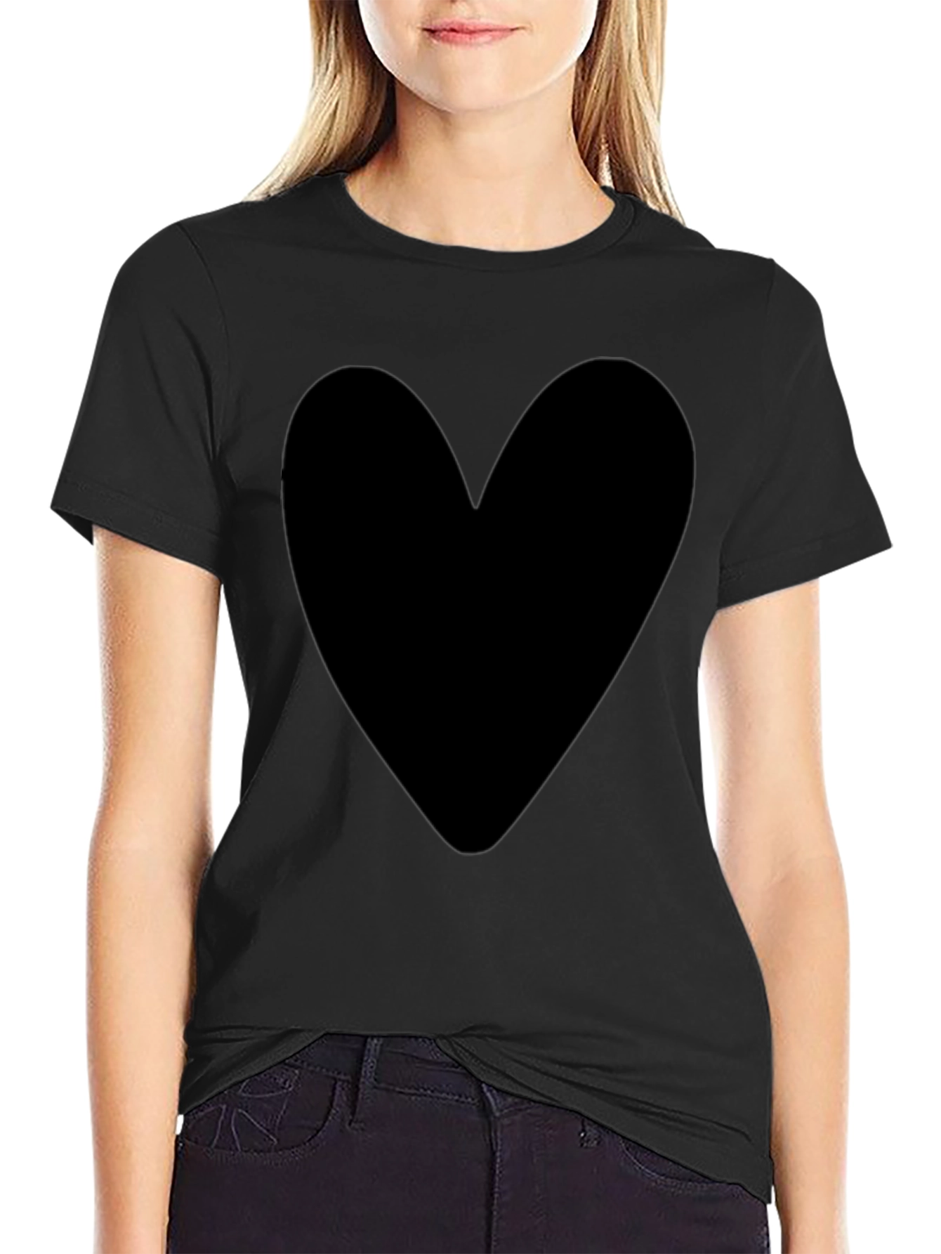 Heart Graphic Tee - Modern Style Soft Fabric