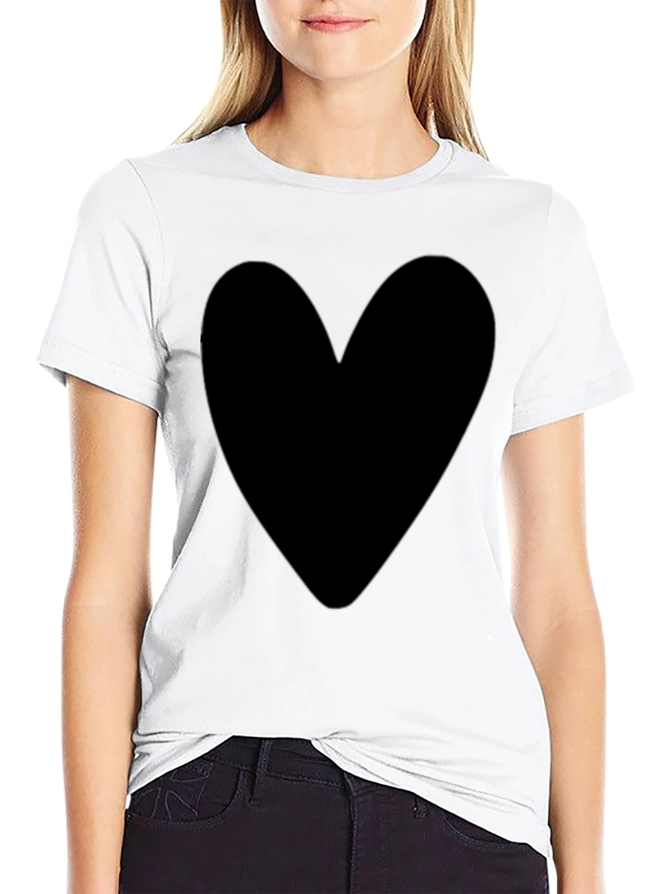 Heart Graphic Tee - Modern Style Soft Fabric