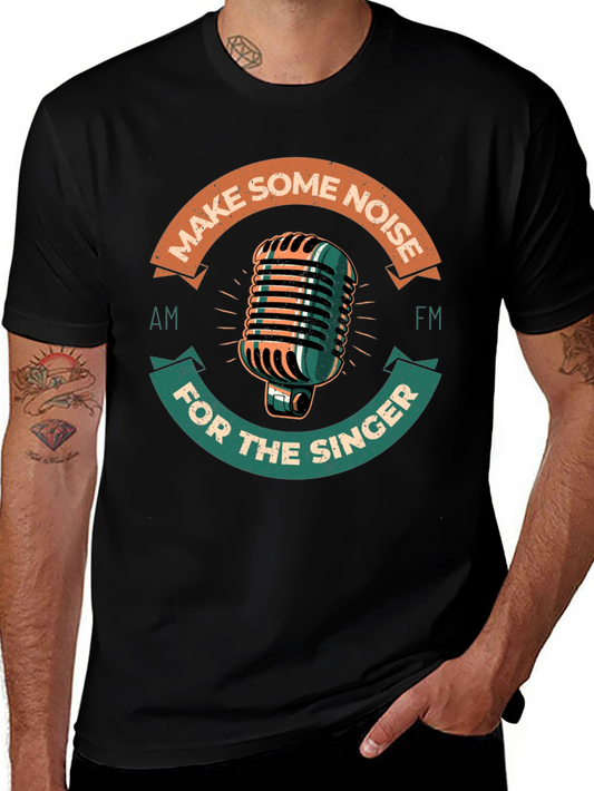 Retro Microphone Graphic Tee - Make Some Noise!