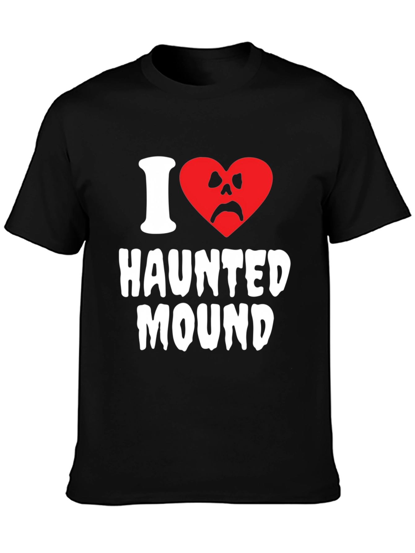 I Love Haunted Mound Graphic Tee - Black