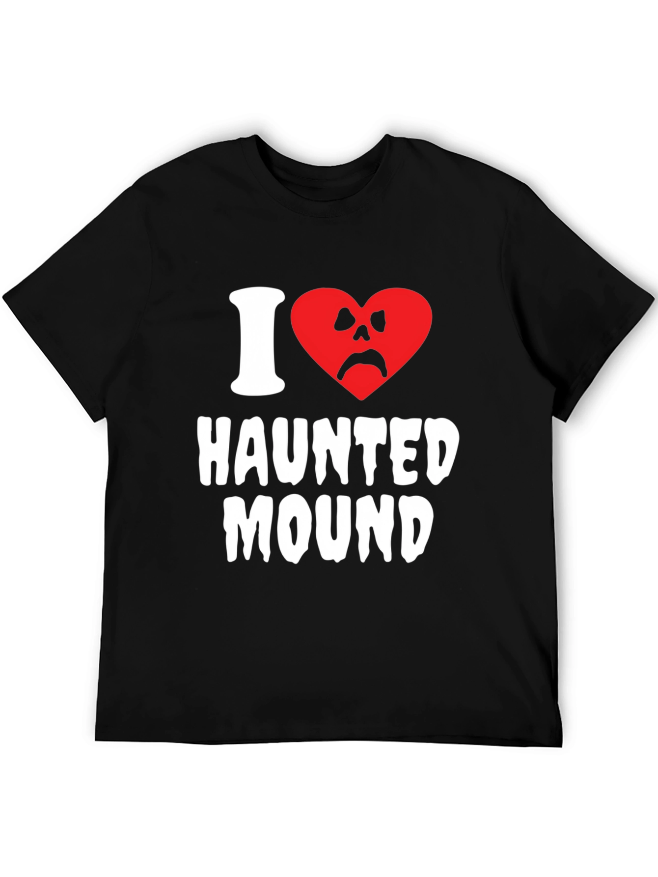 I Love Haunted Mound Graphic Tee - Black