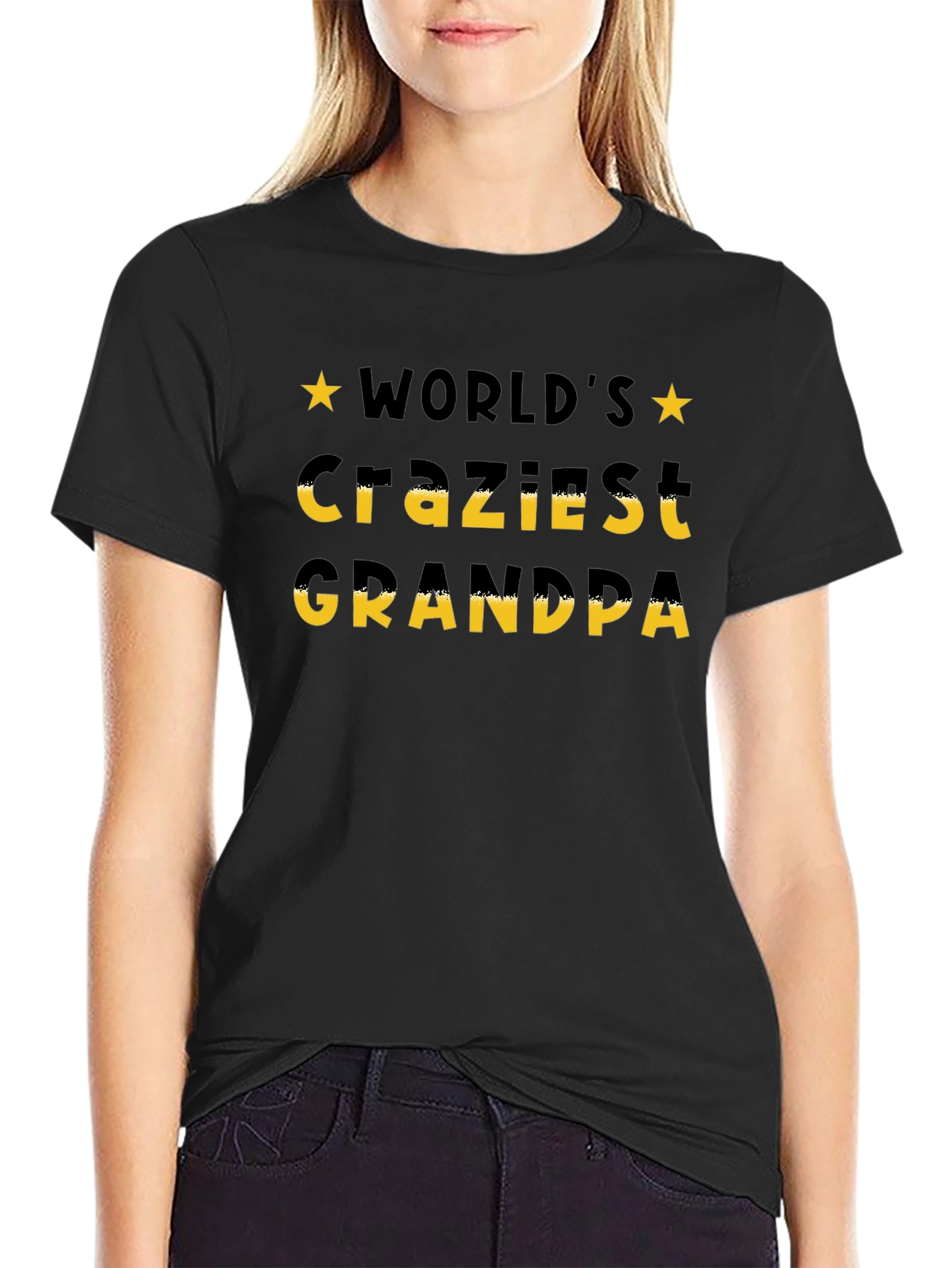 Worlds Craziest Grandpa T-Shirt - Black