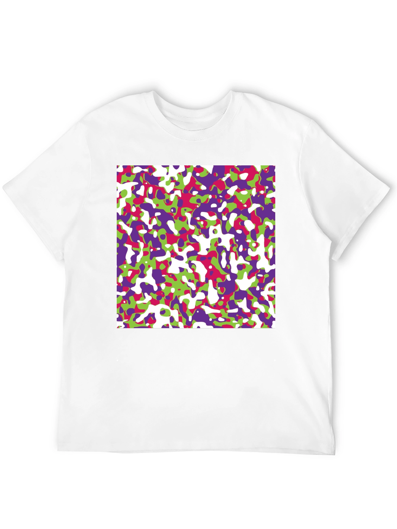 Abstract Camo Print Black T-Shirt