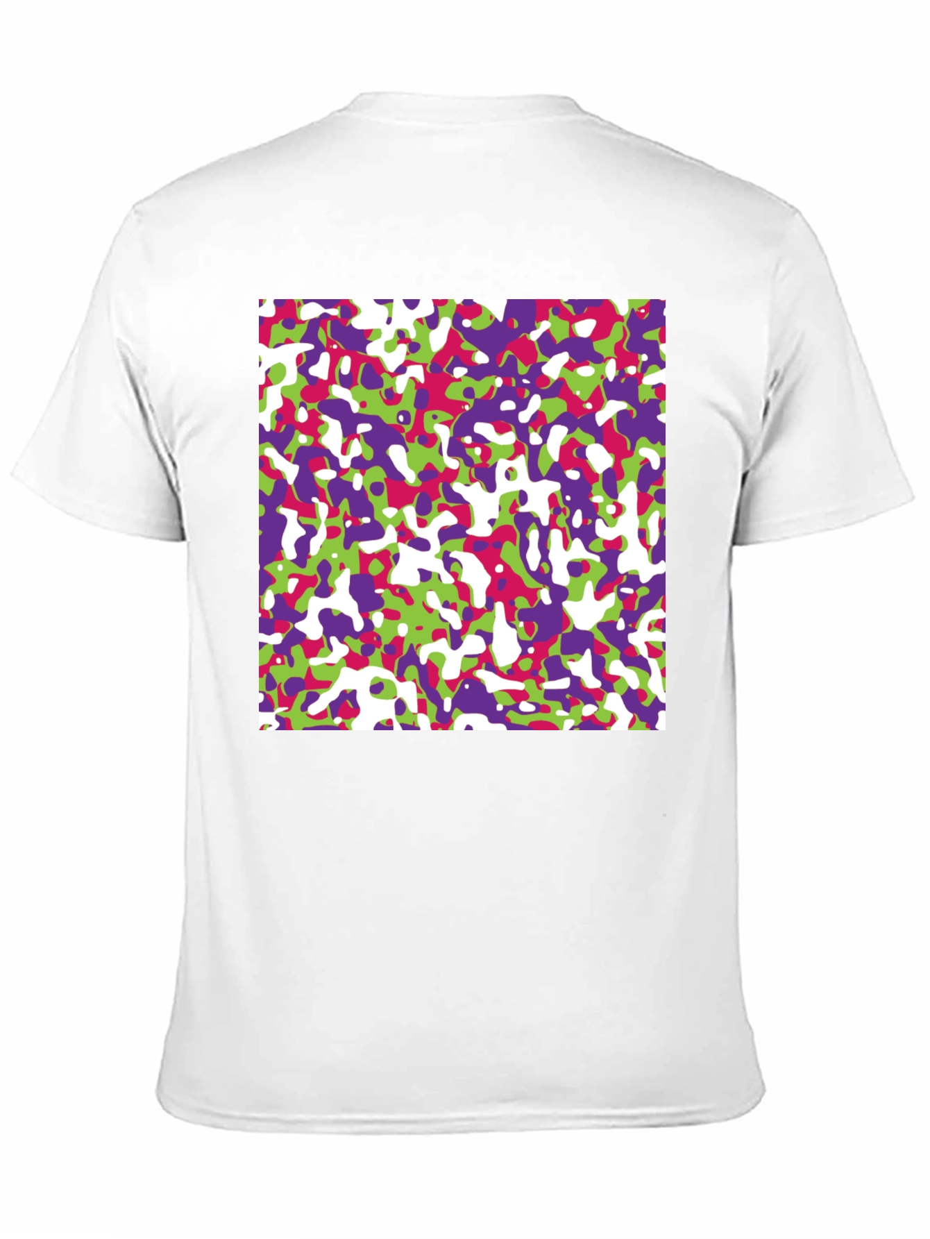 Abstract Camo Print Black T-Shirt