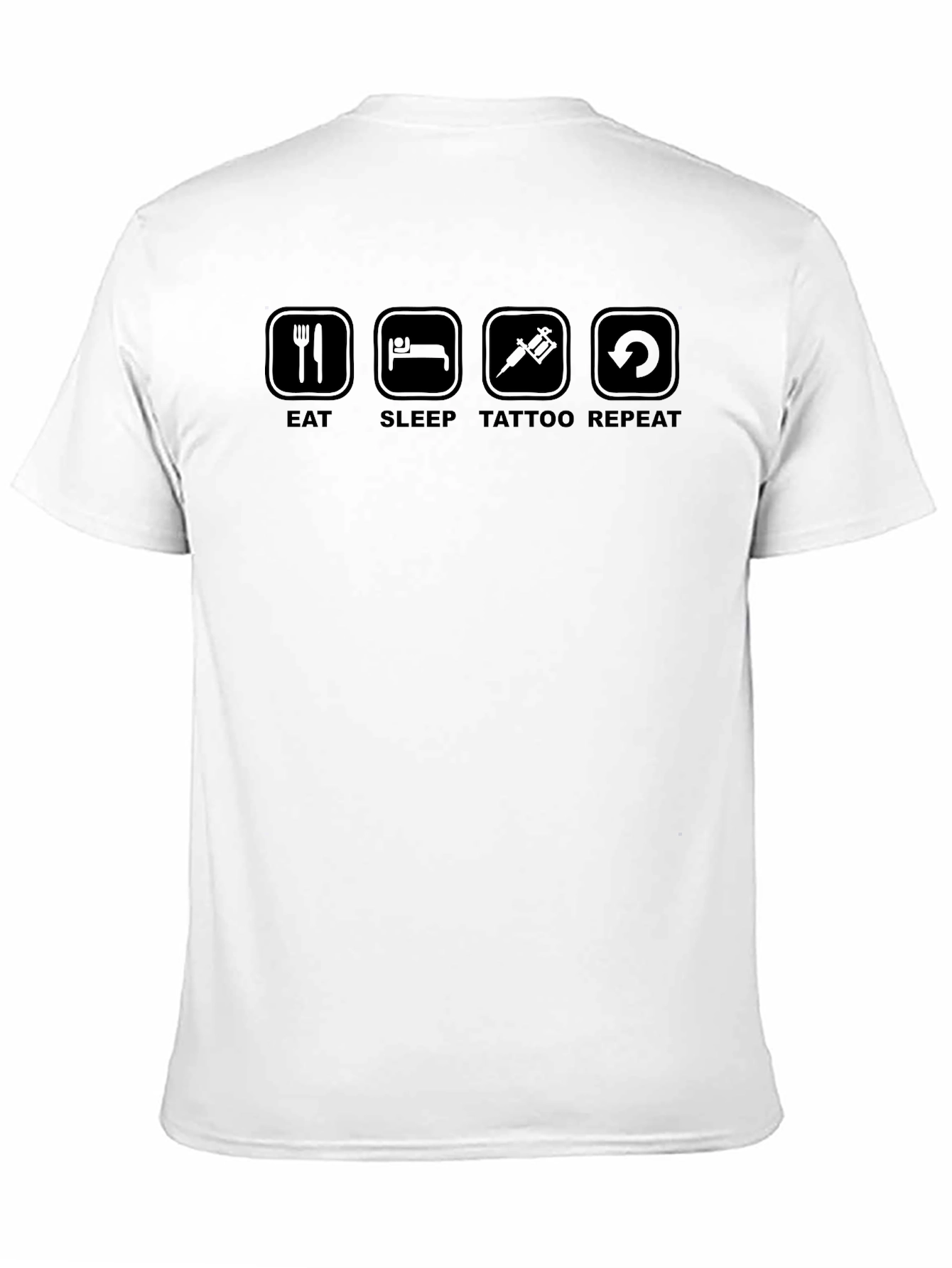 Eat Sleep Tattoo Repeat Black T-Shirt