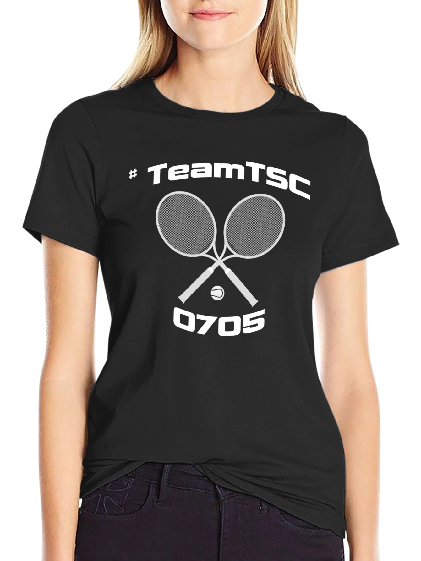TeamTSC Tennis Racket Graphic T-Shirt
