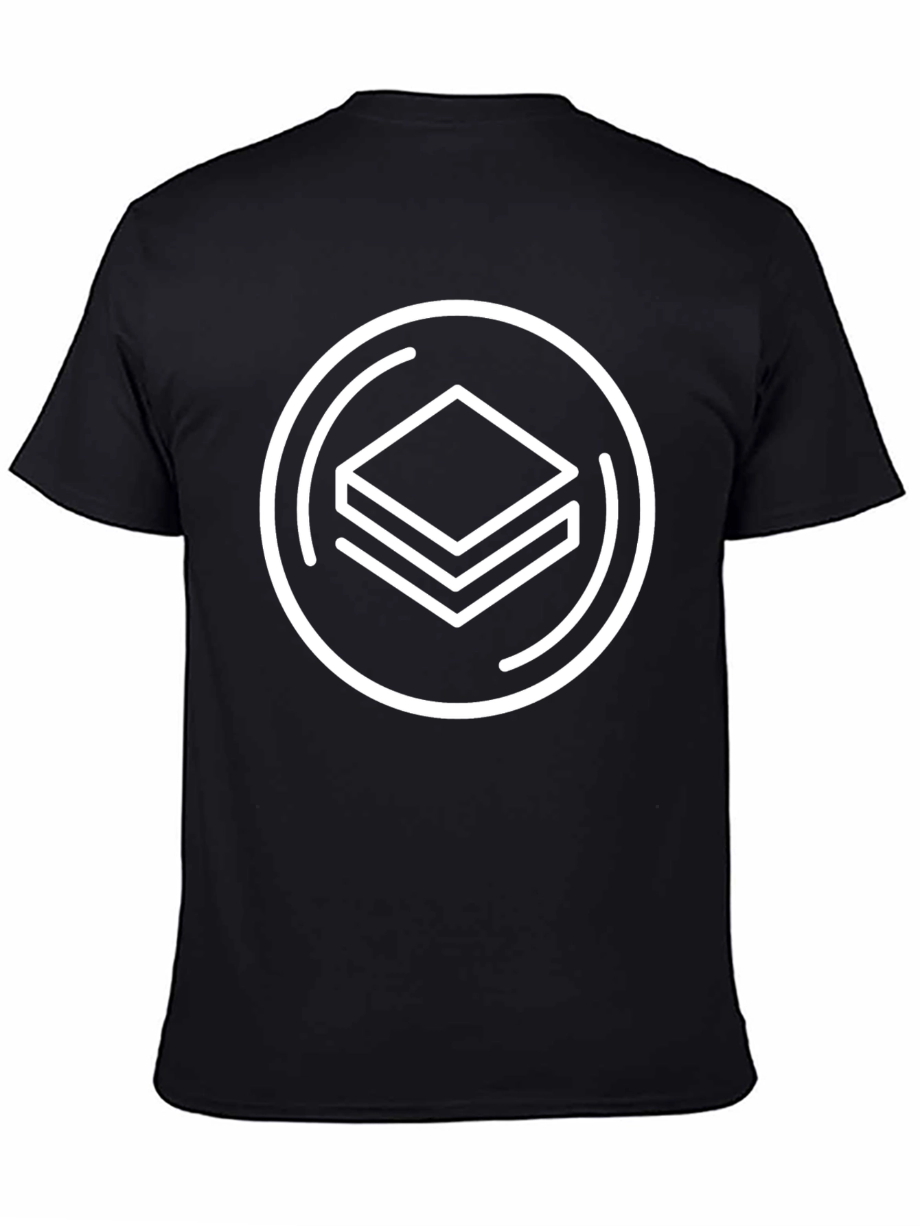 Abstract Geometric Logo Black T-Shirt