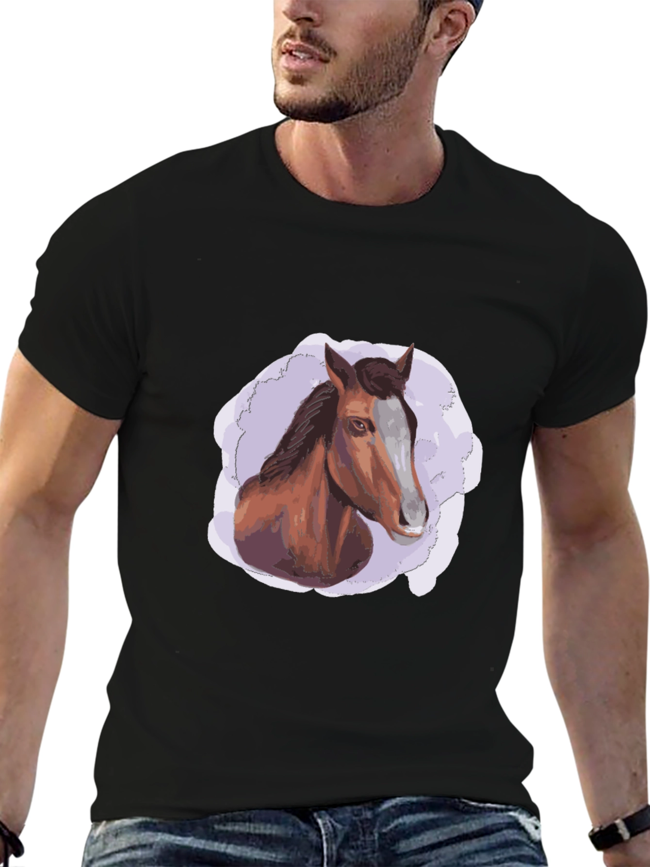 Horse Graphic Black T-Shirt - Stylish Casual Wear