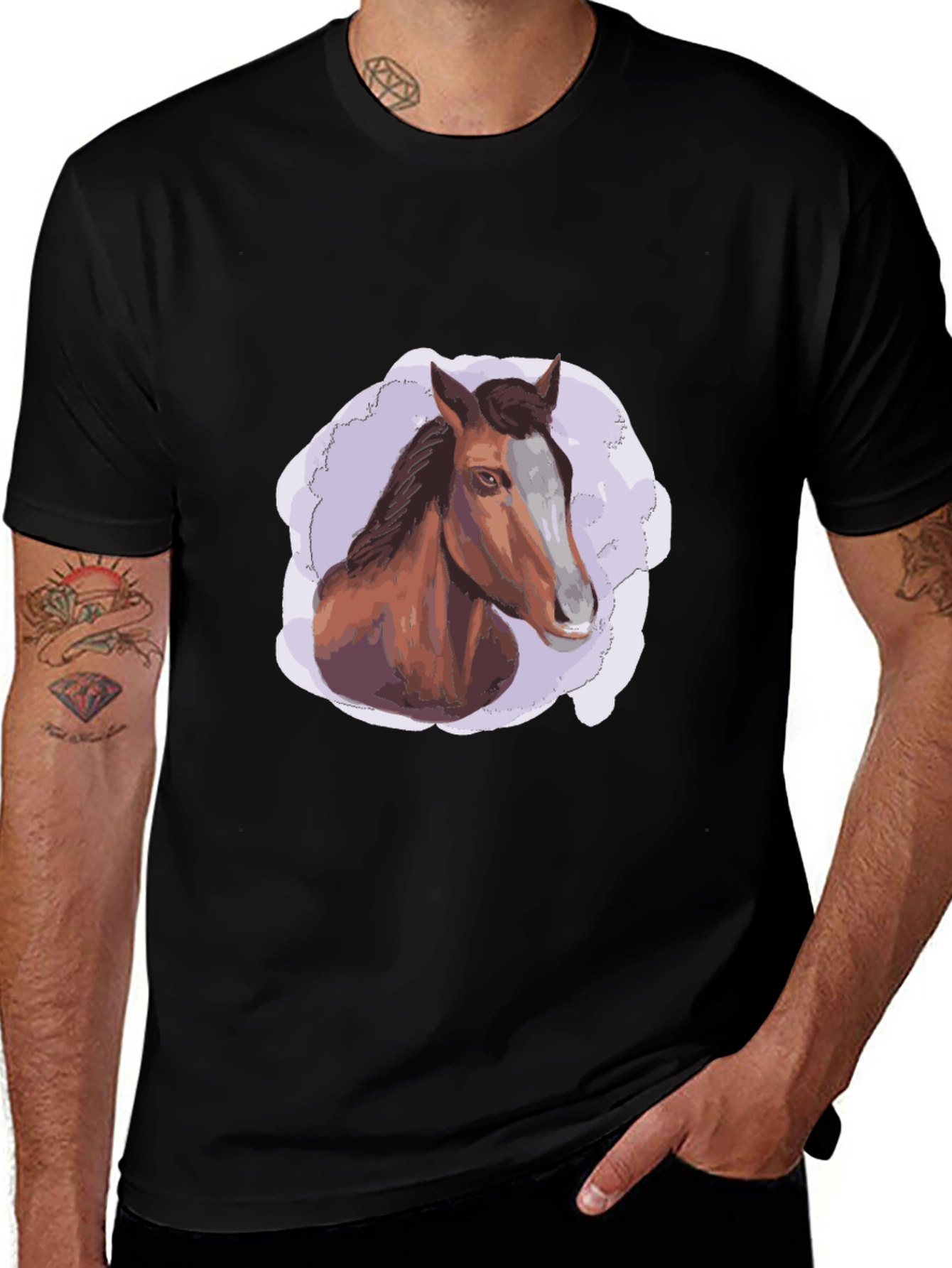 Horse Graphic Black T-Shirt - Stylish Casual Wear