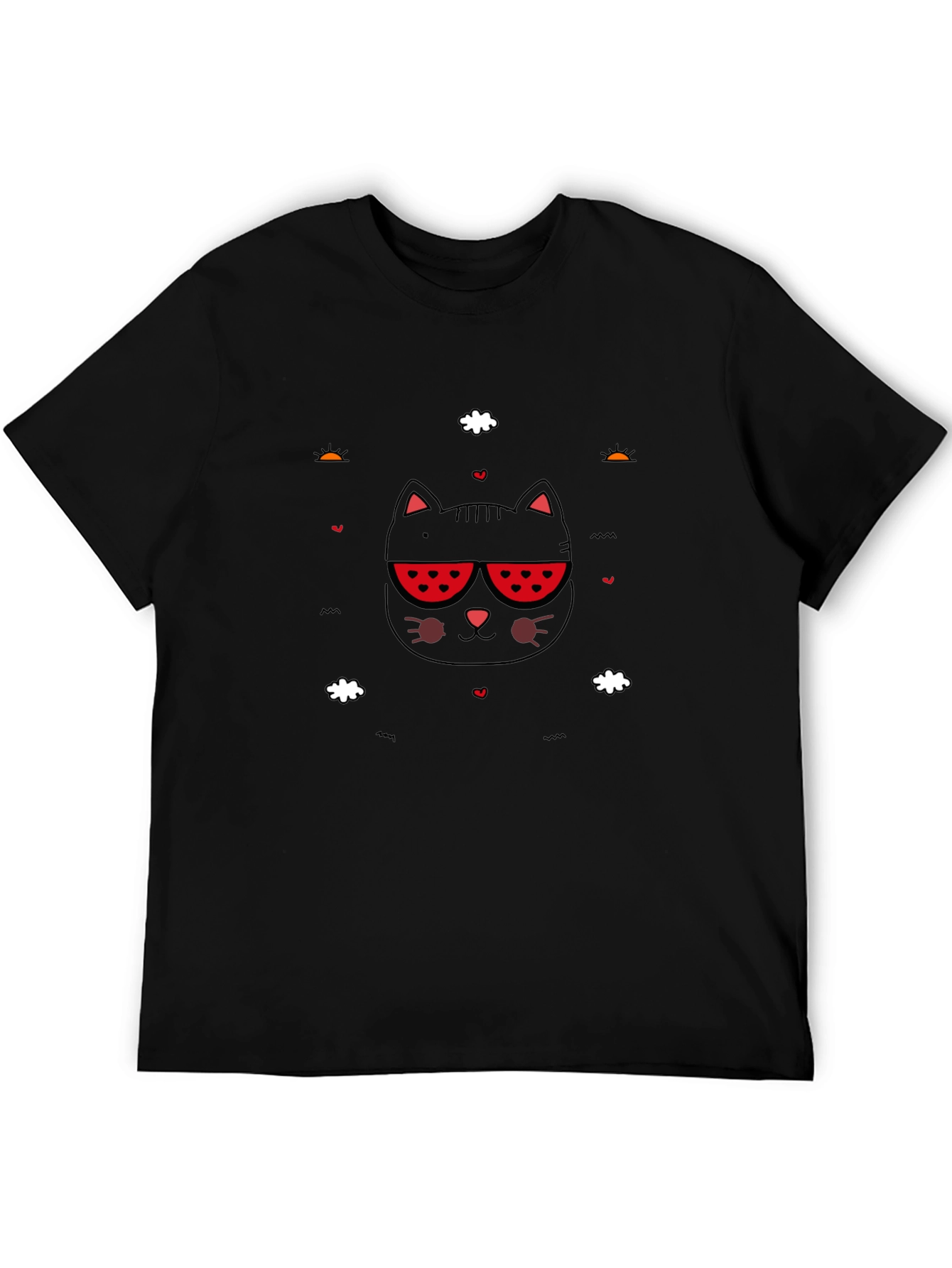 Cool Cat Graphic T-Shirt - Black