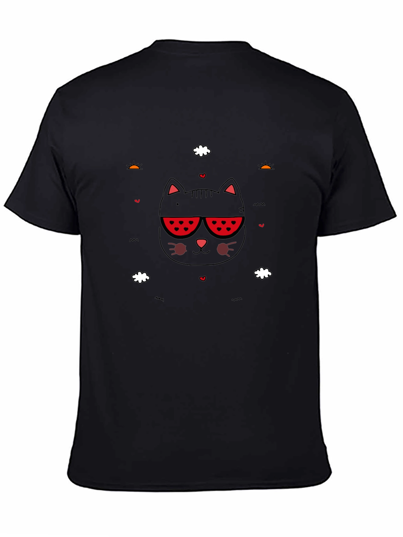 Cool Cat Graphic T-Shirt - Black