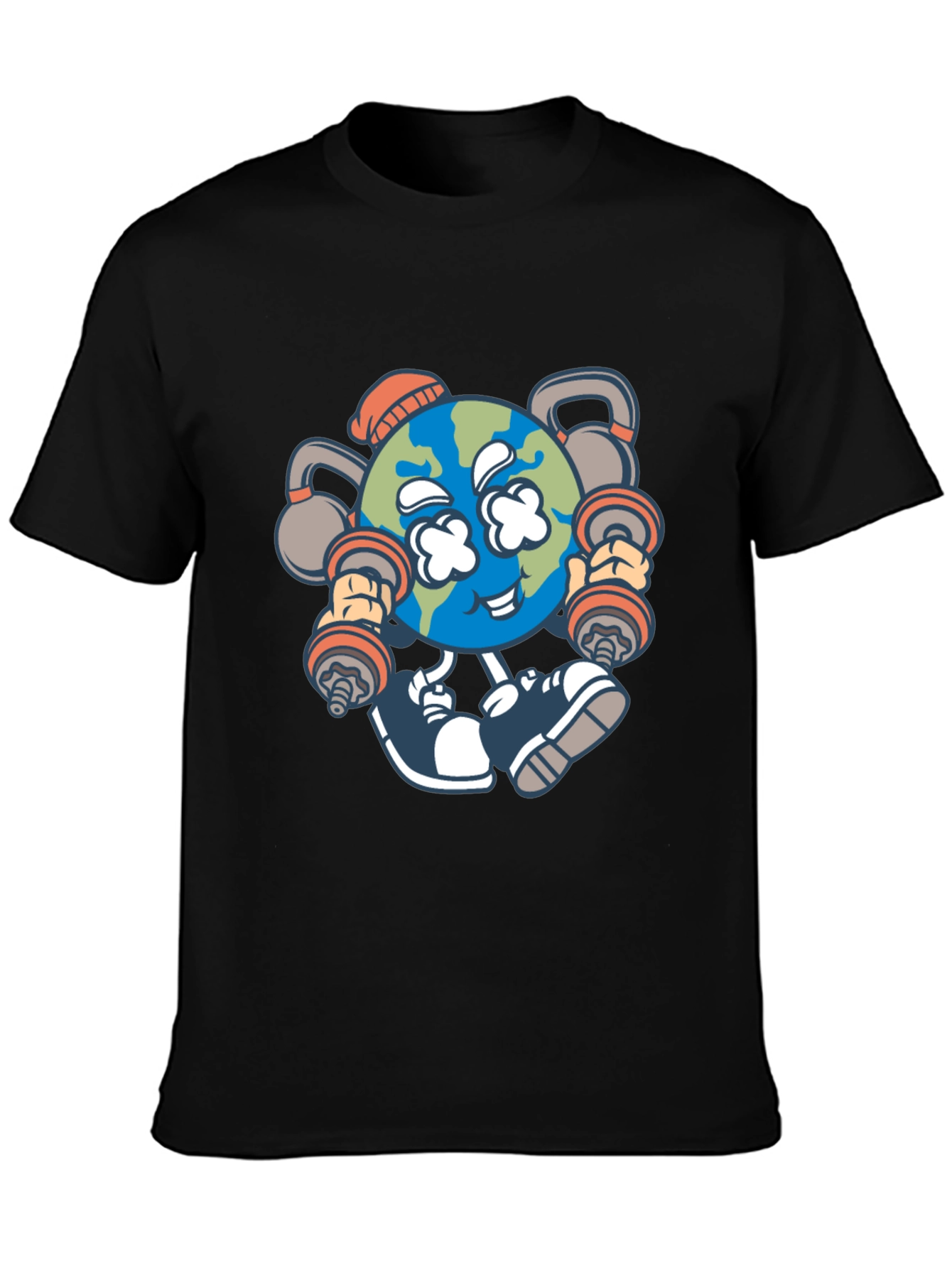 Funny Earth Workout Graphic T-Shirt
