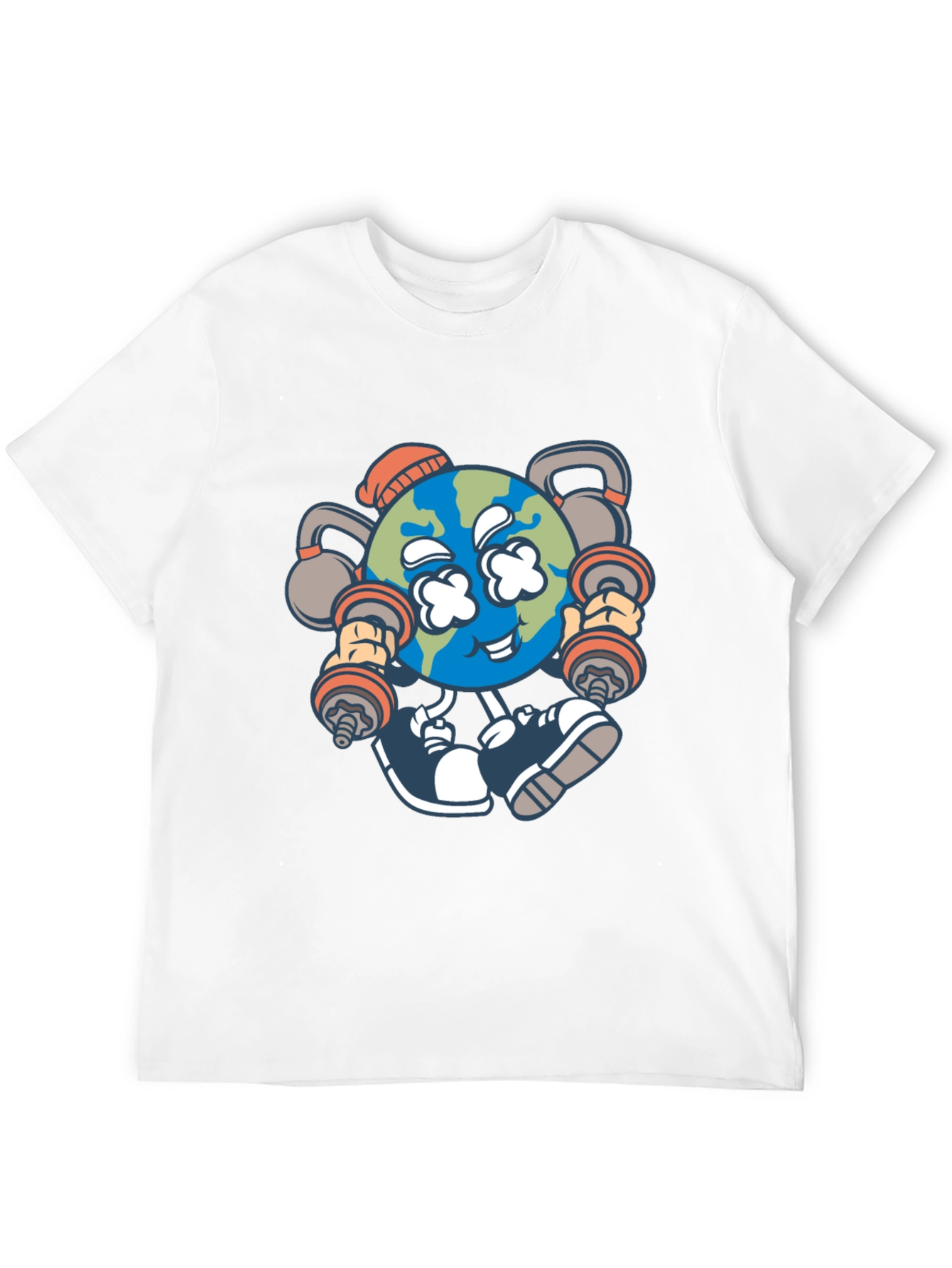 Funny Earth Workout Graphic T-Shirt