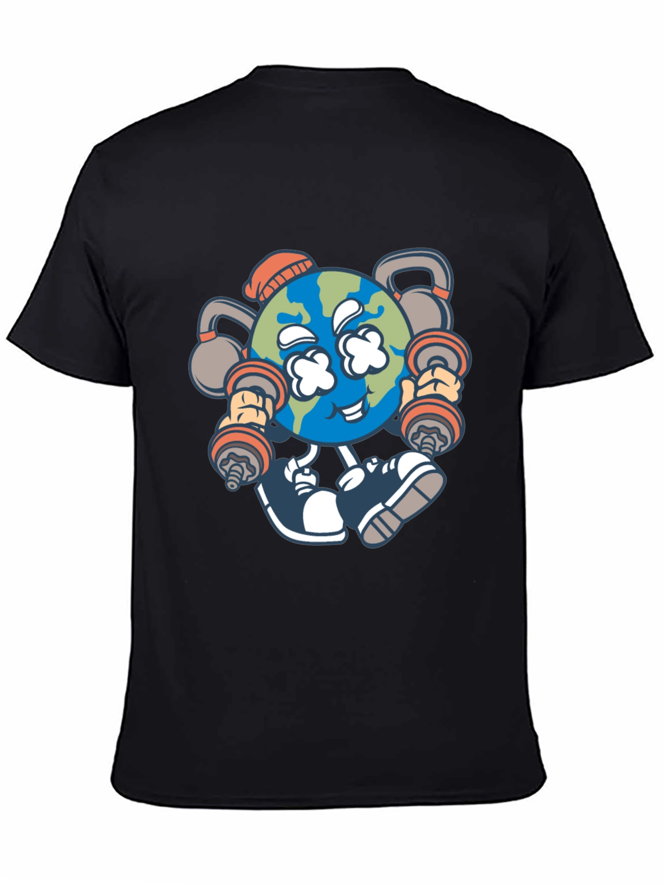 Funny Earth Workout Graphic T-Shirt