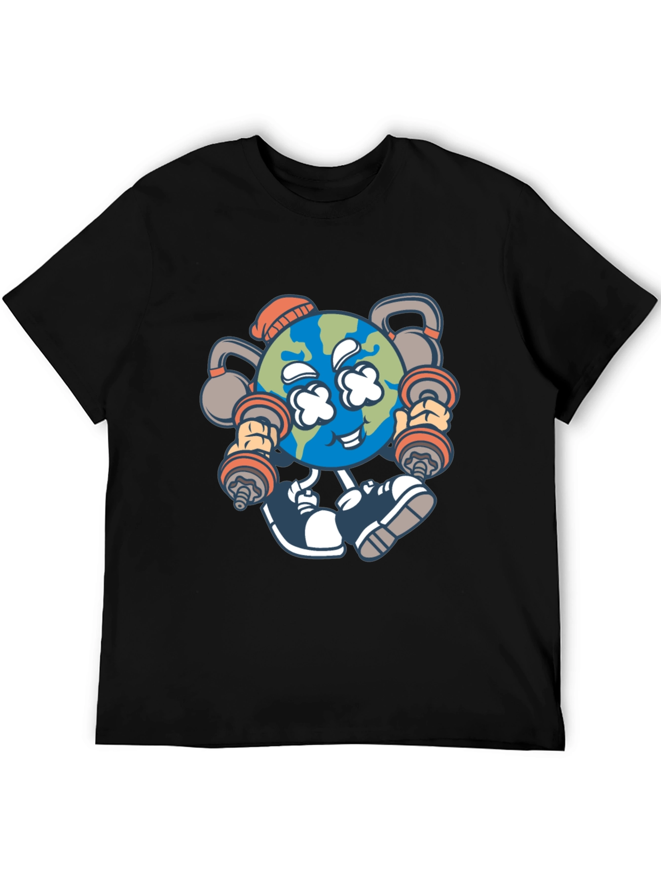 Funny Earth Workout Graphic T-Shirt