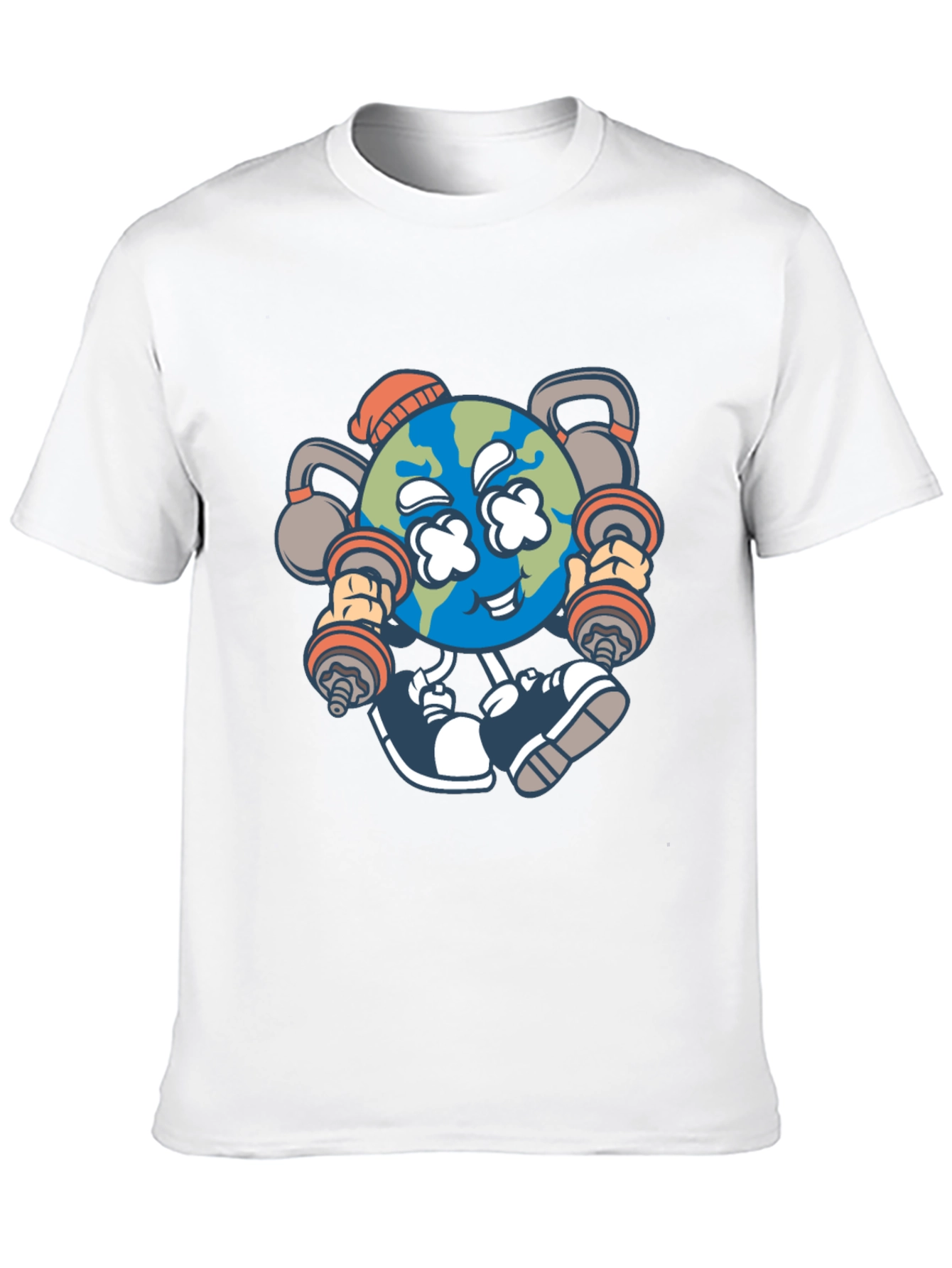 Funny Earth Workout Graphic T-Shirt
