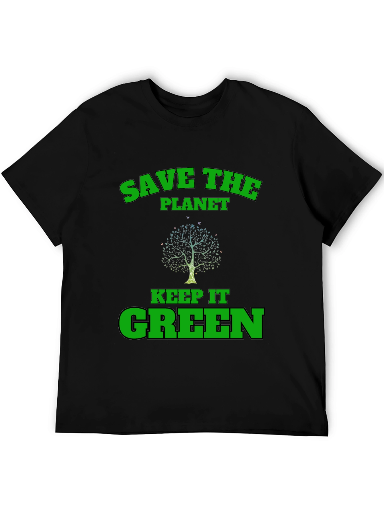Eco-Friendly Save the Planet Black T-Shirt