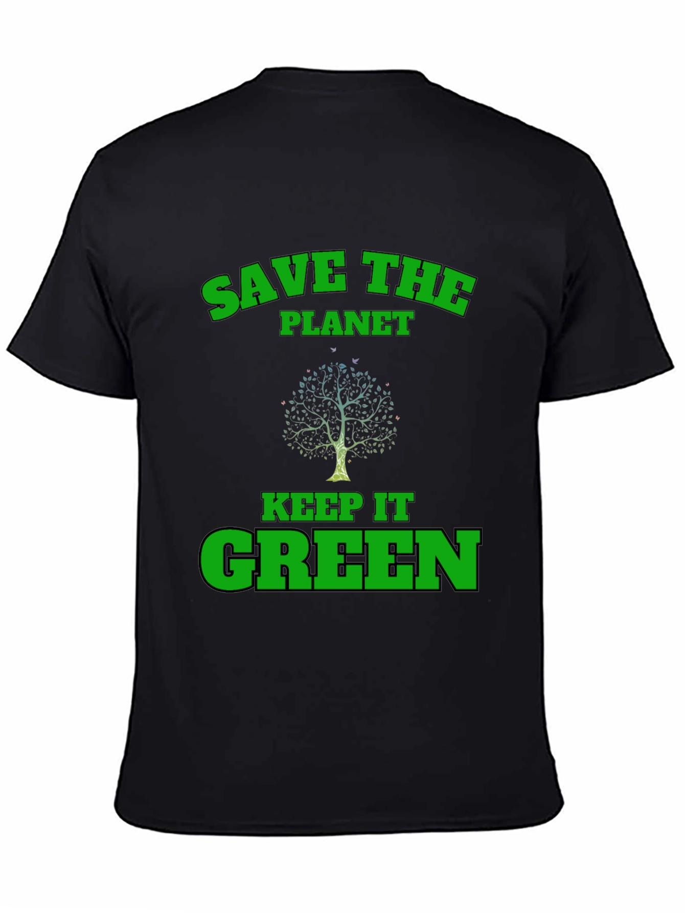 Eco-Friendly Save the Planet Black T-Shirt