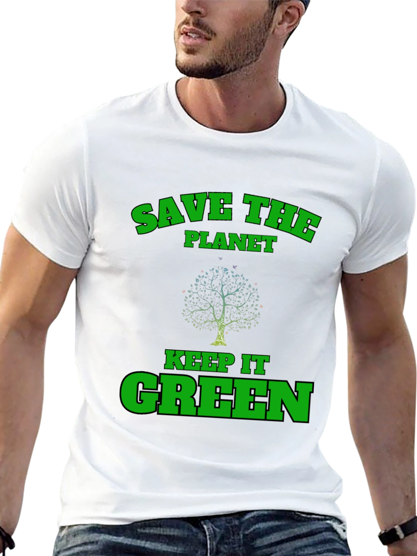 Eco-Friendly Save the Planet Black T-Shirt