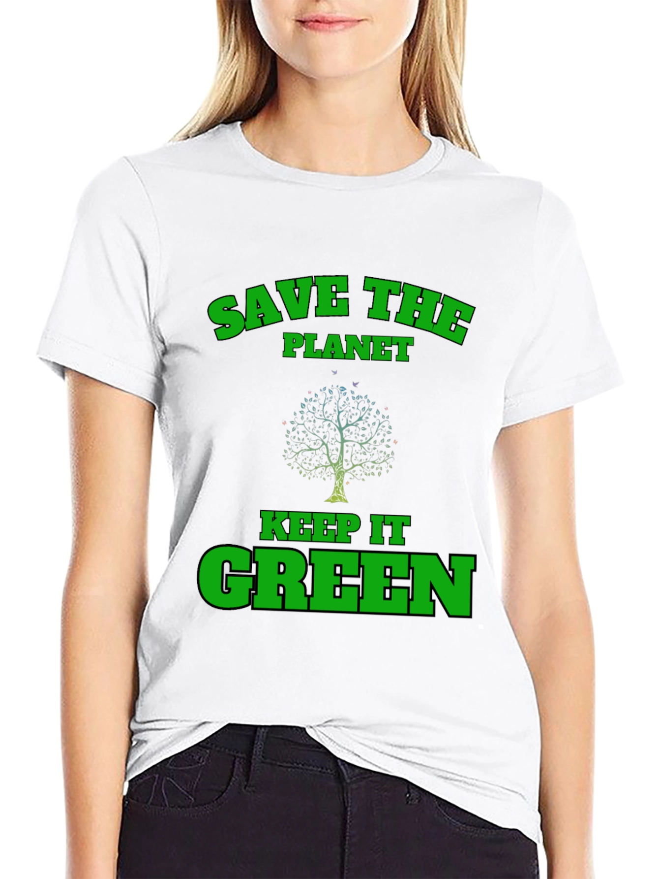 Eco-Friendly Save the Planet Black T-Shirt