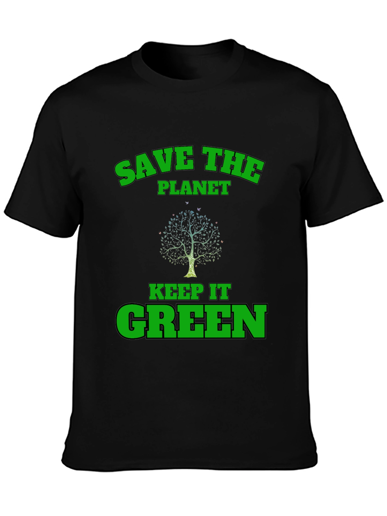 Eco-Friendly Save the Planet Black T-Shirt