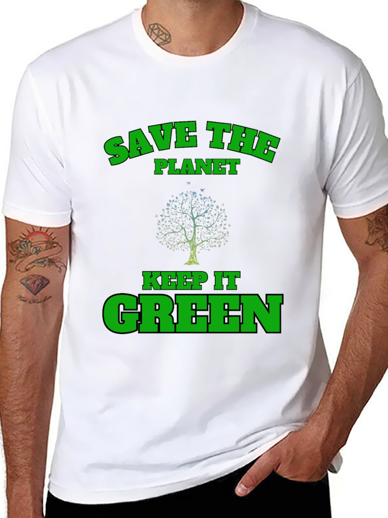Eco-Friendly Save the Planet Black T-Shirt