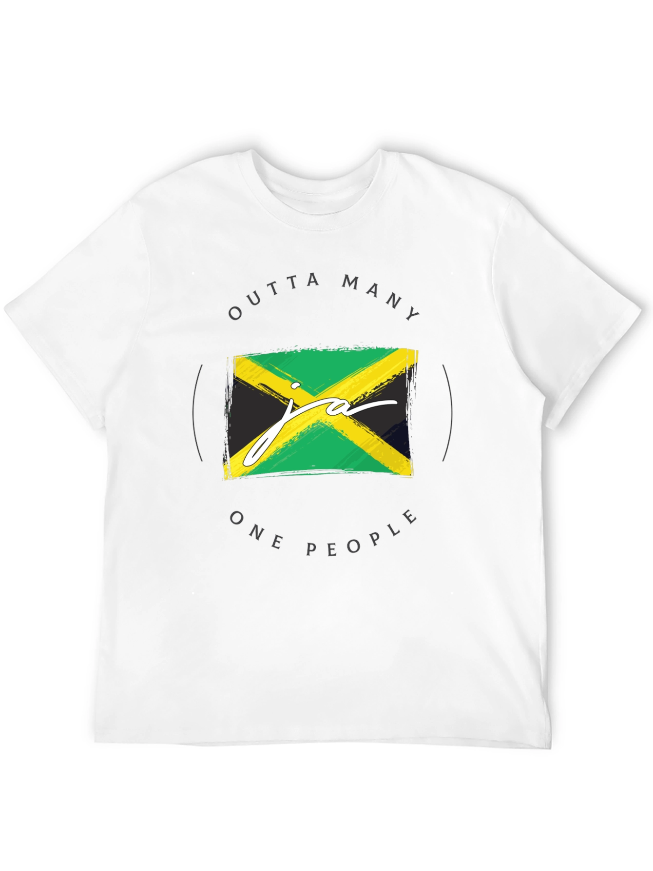 Jamaican Flag T-Shirt - Outta Many One People