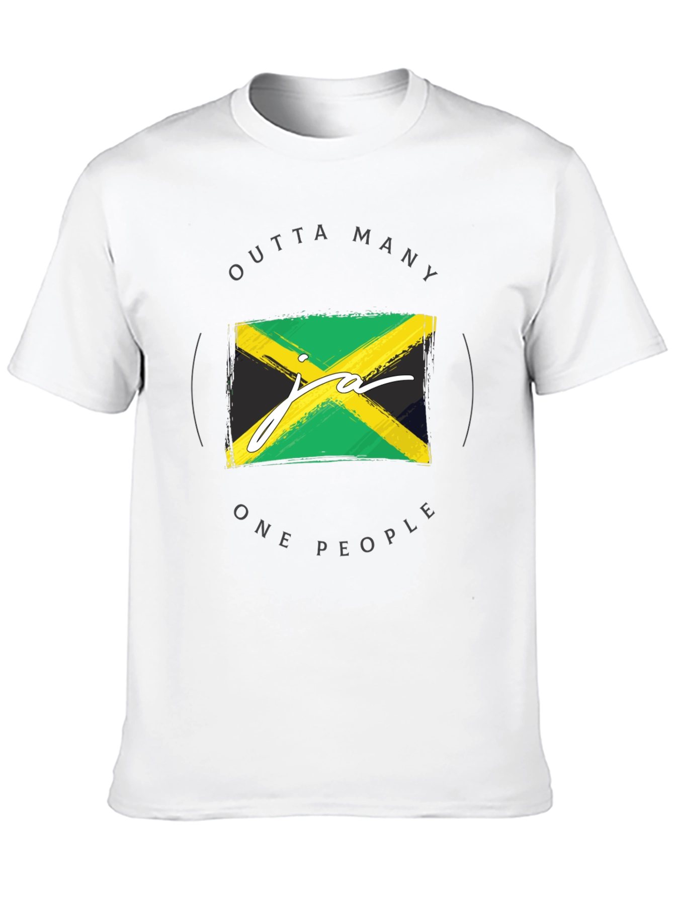 Jamaican Flag T-Shirt - Outta Many One People