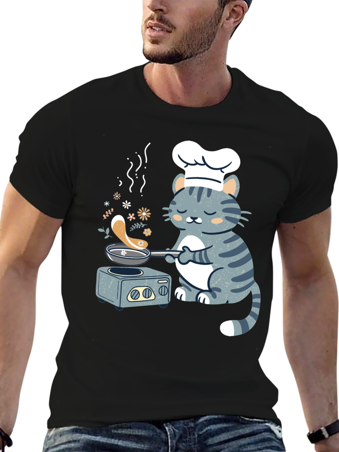 Chef Cat T-Shirt - Funny Cooking Kitten Tee