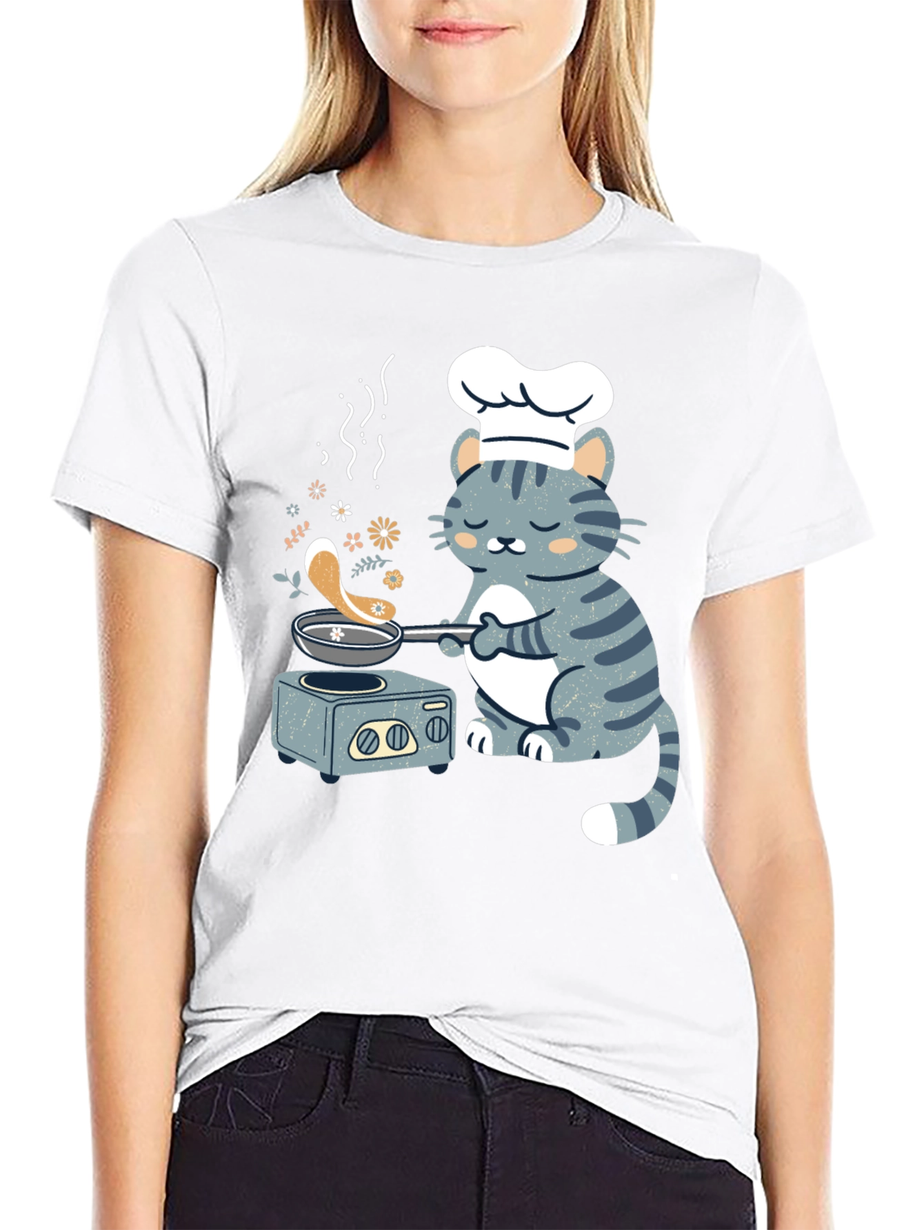 Chef Cat T-Shirt - Funny Cooking Kitten Tee