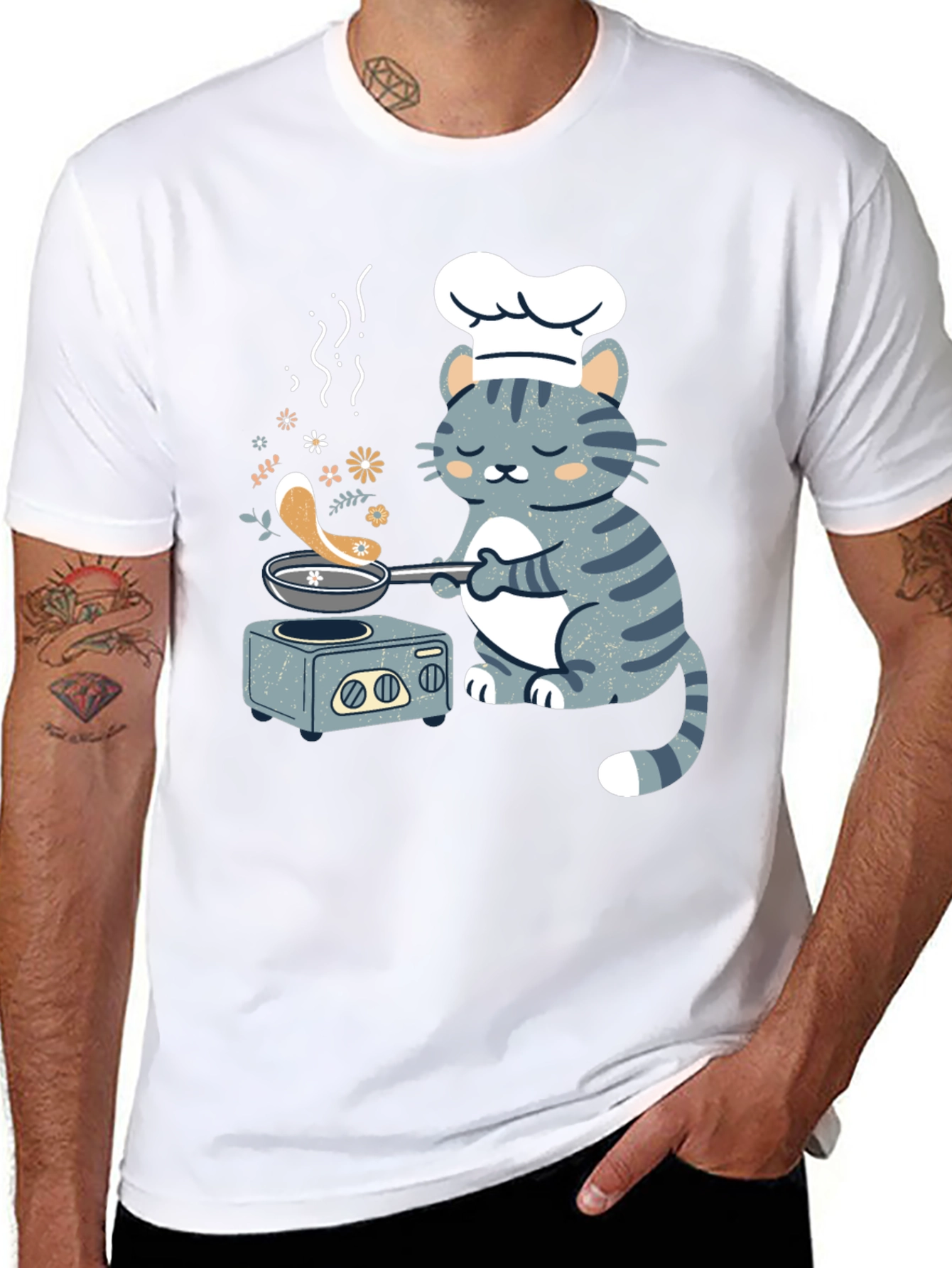 Chef Cat T-Shirt - Funny Cooking Kitten Tee