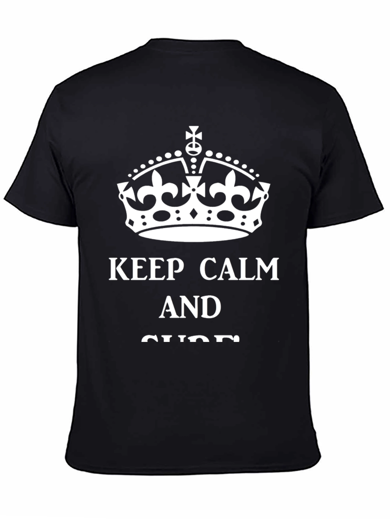 Keep Calm Graphic Tee - Black Cotton Blend