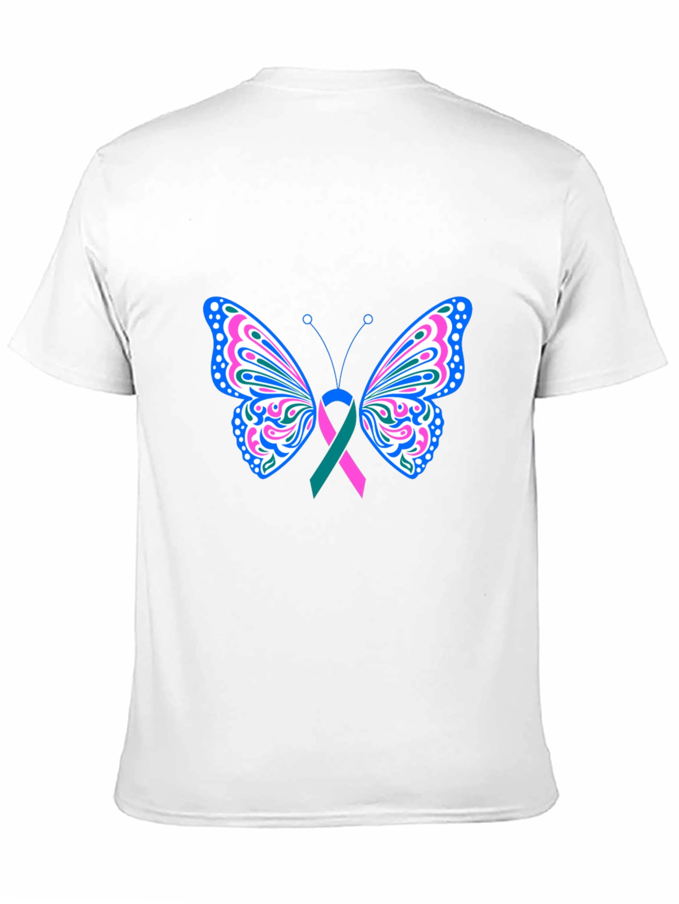 Butterfly Ribbon Black T-Shirt