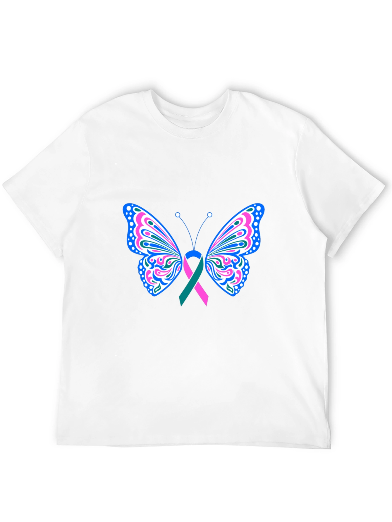 Butterfly Ribbon Black T-Shirt