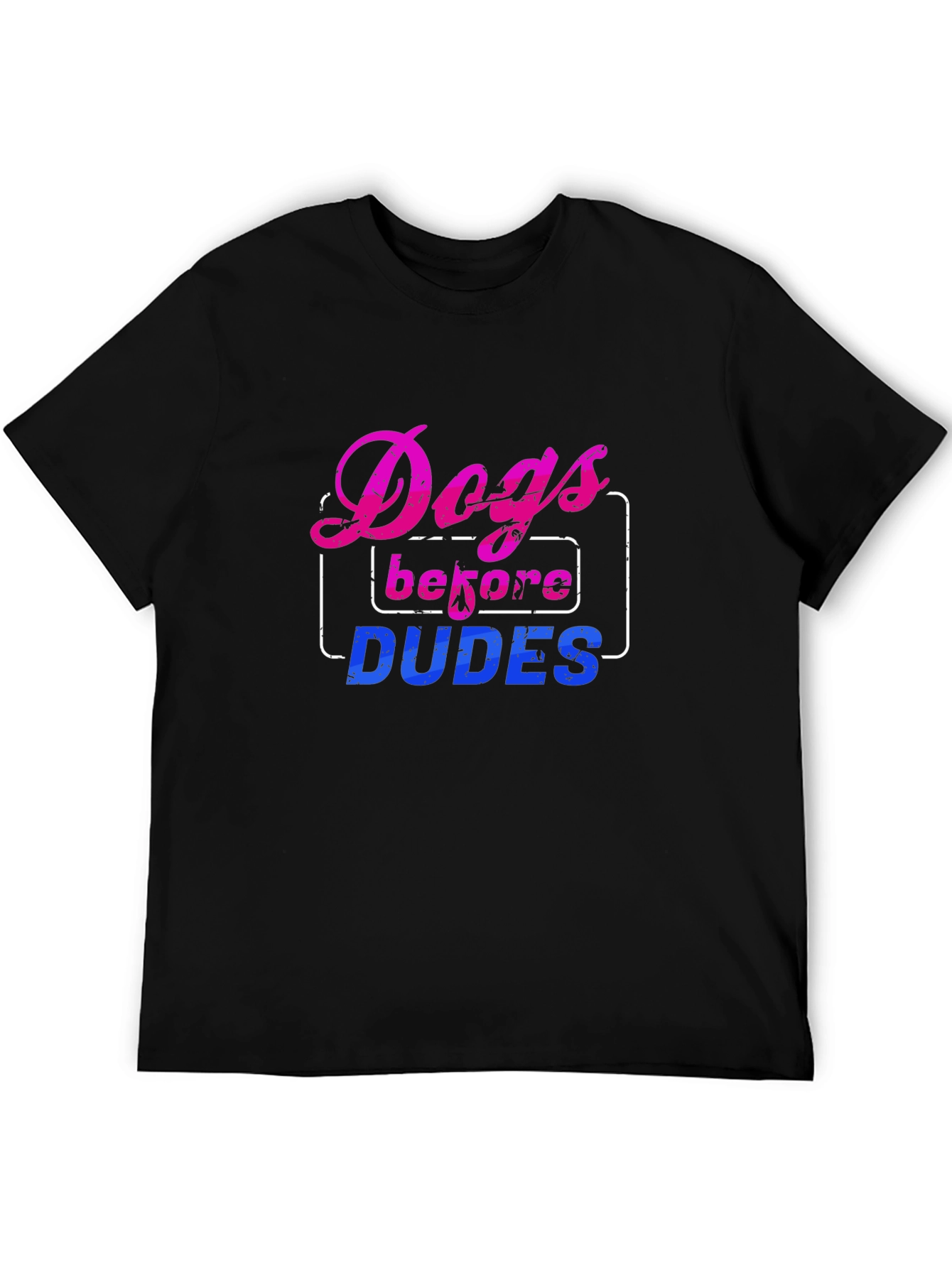 Dogs Before Dudes Graphic Tee - Black