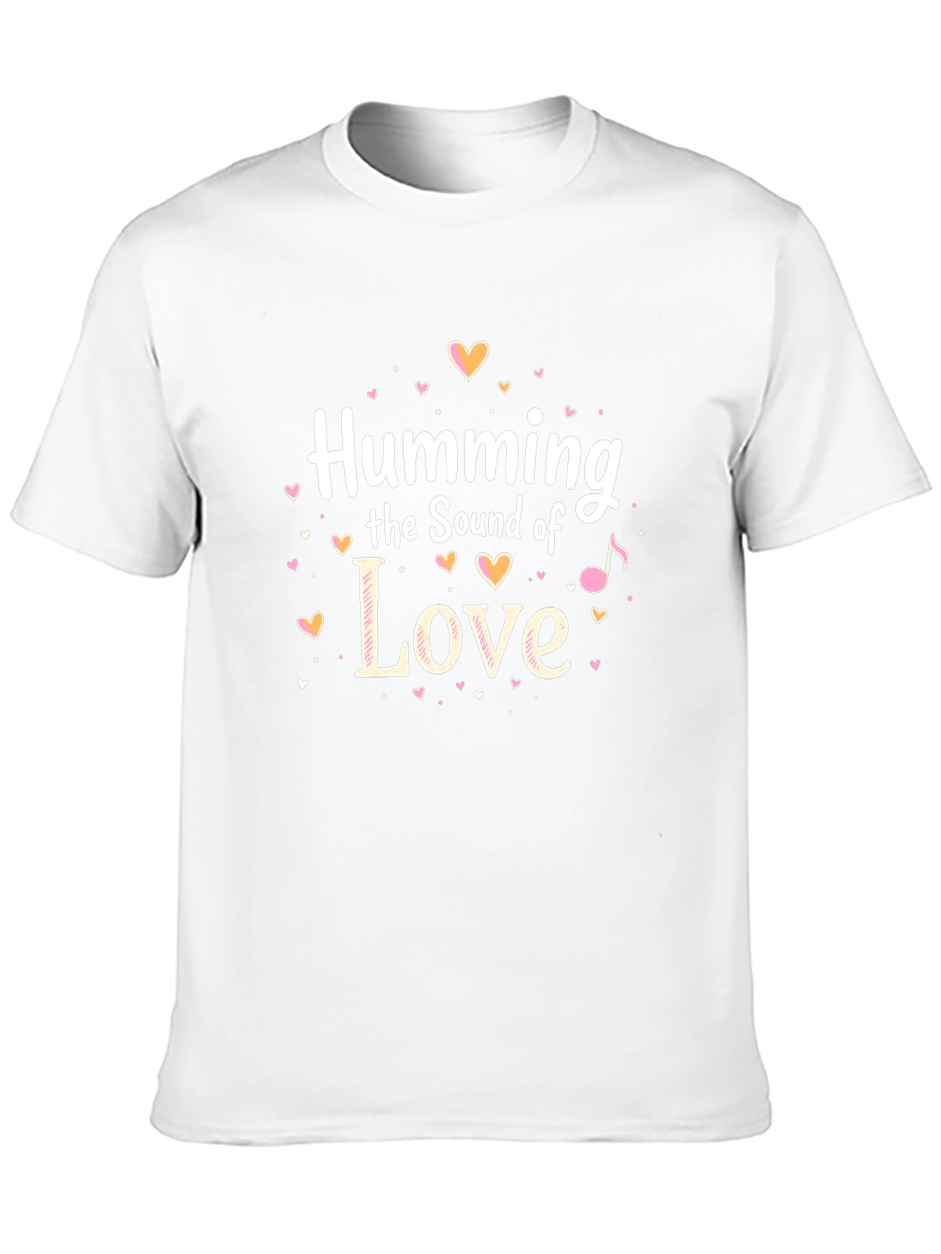 Humming the Sound of Love Black Graphic Tee