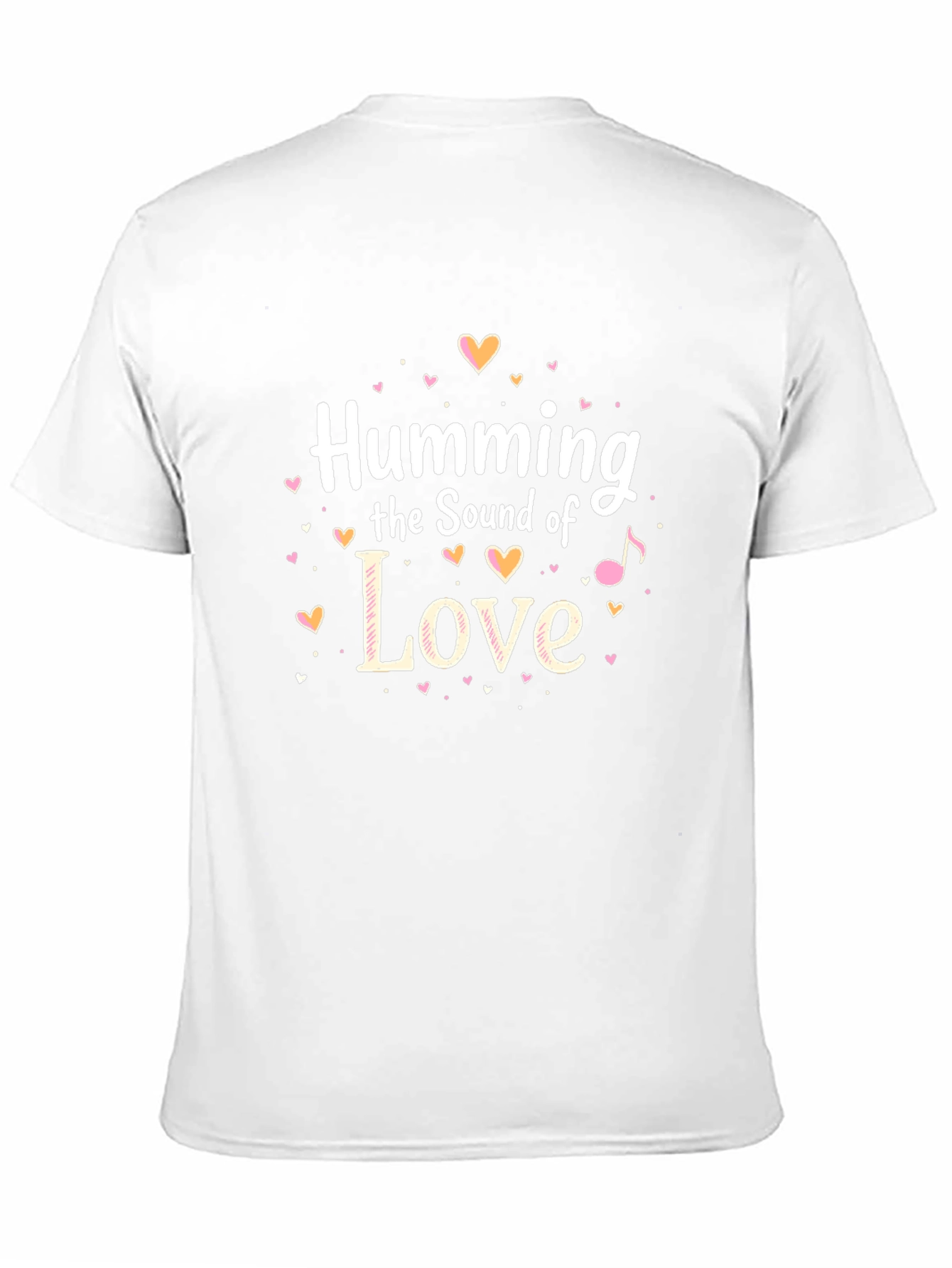 Humming the Sound of Love Black Graphic Tee
