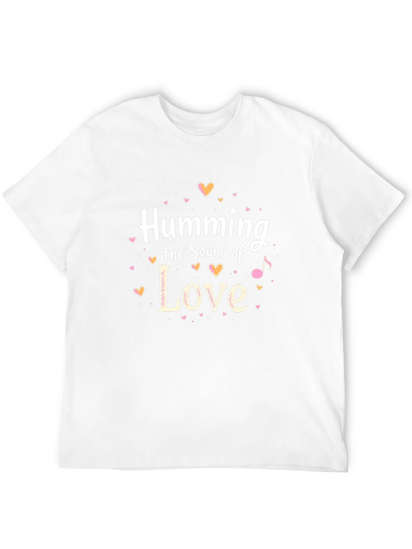 Humming the Sound of Love Black Graphic Tee