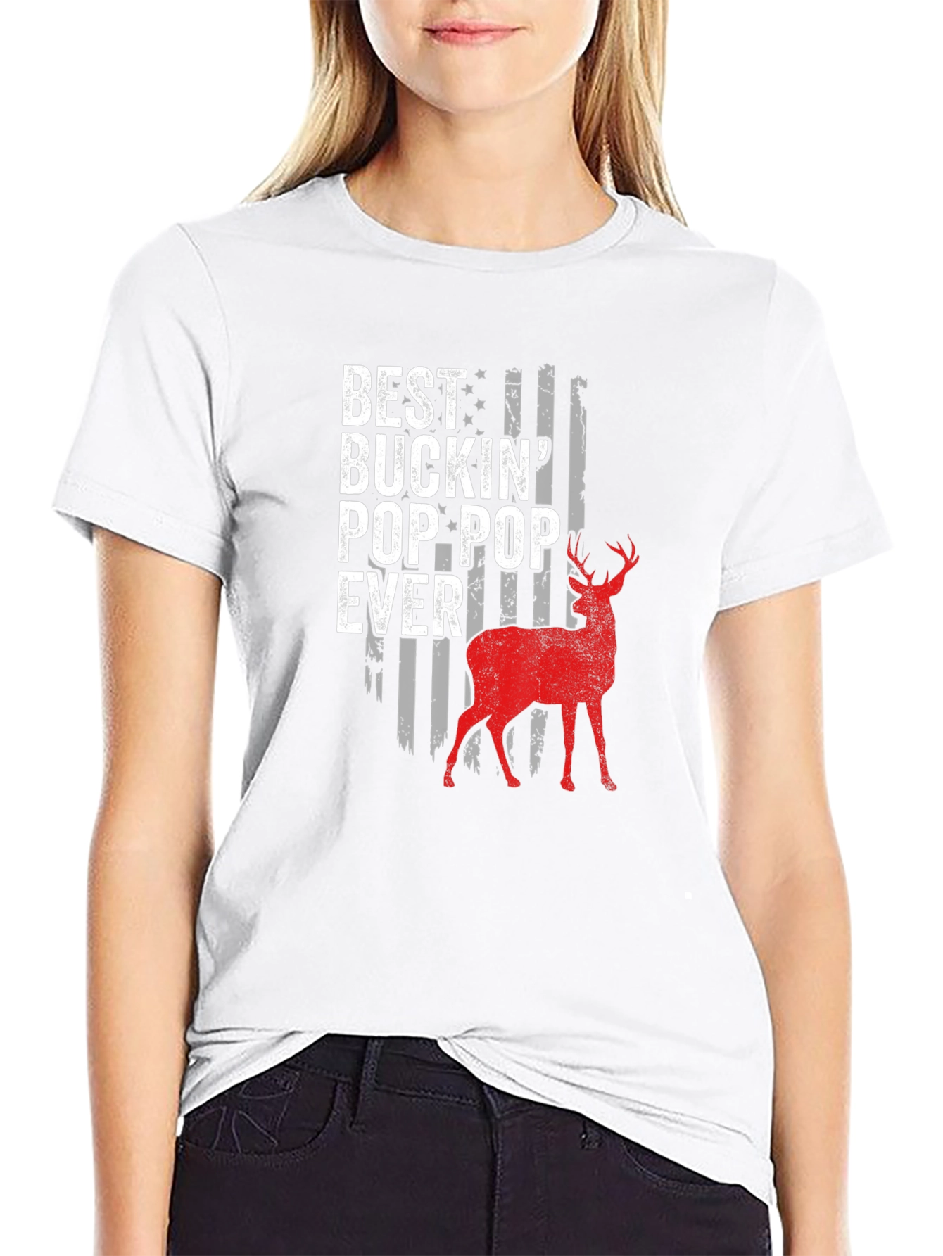 Best Buckin Pop-Pop Ever Black T-Shirt