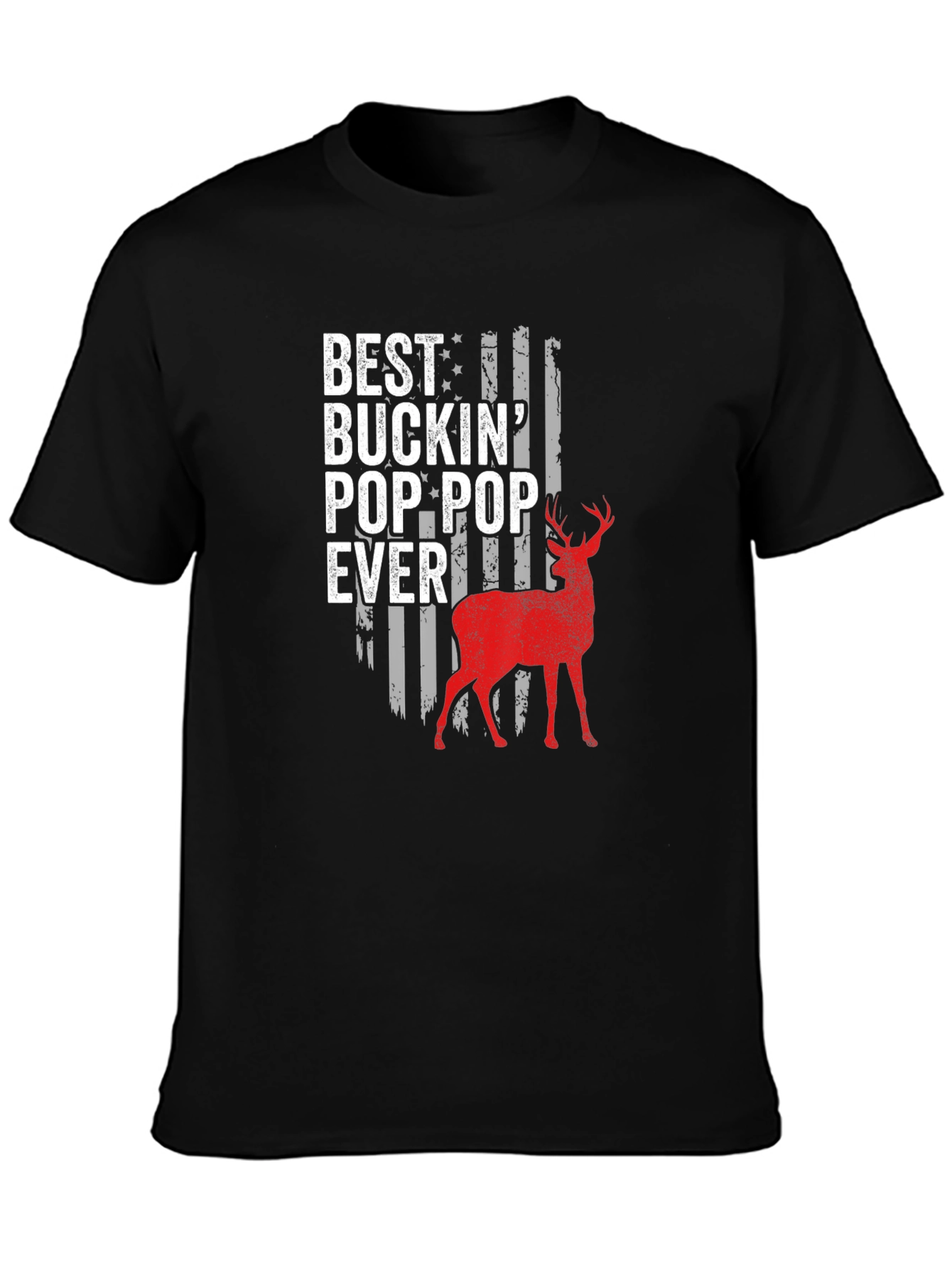 Best Buckin Pop-Pop Ever Black T-Shirt