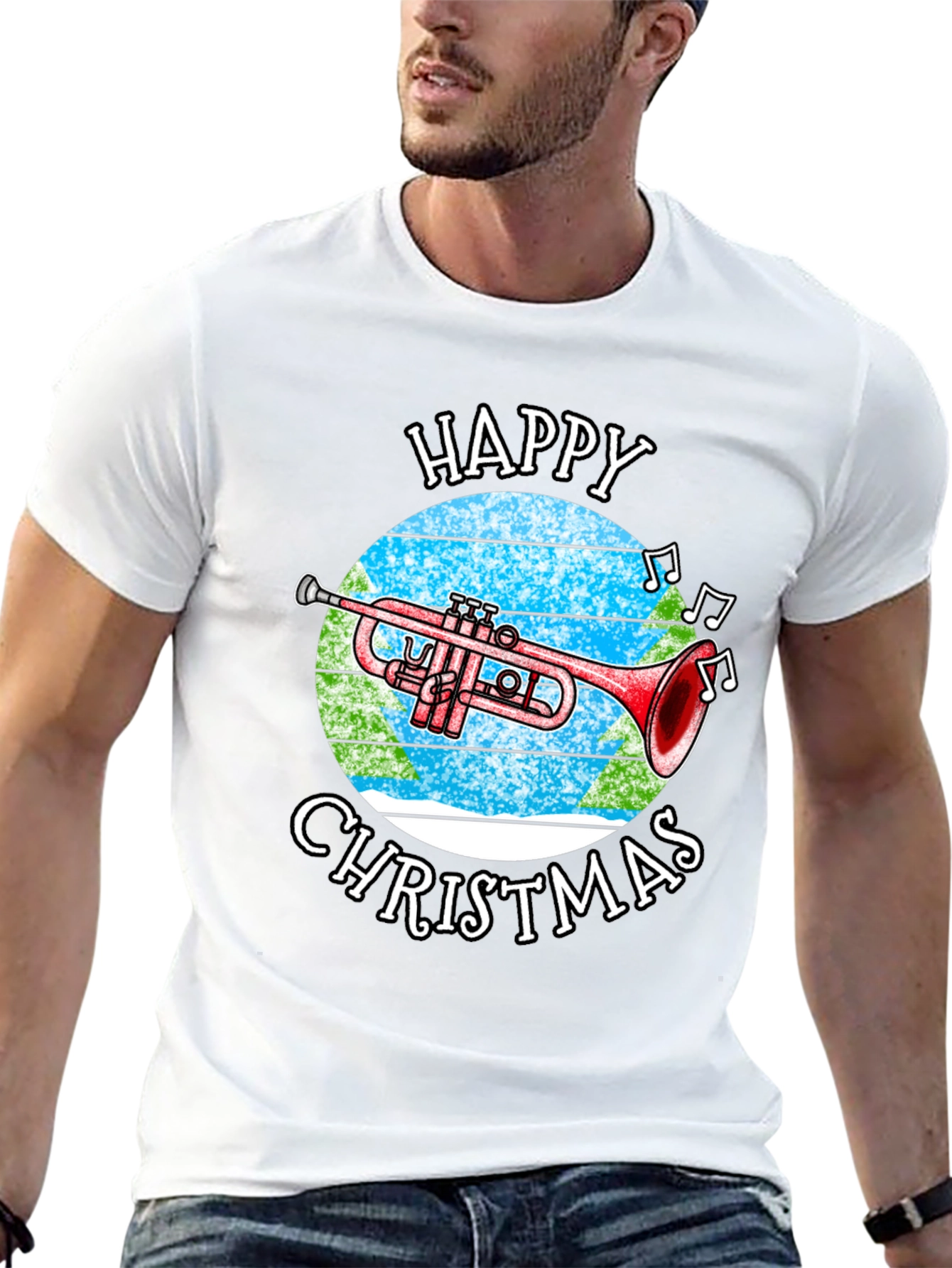 Happy Christmas Trumpet T-Shirt