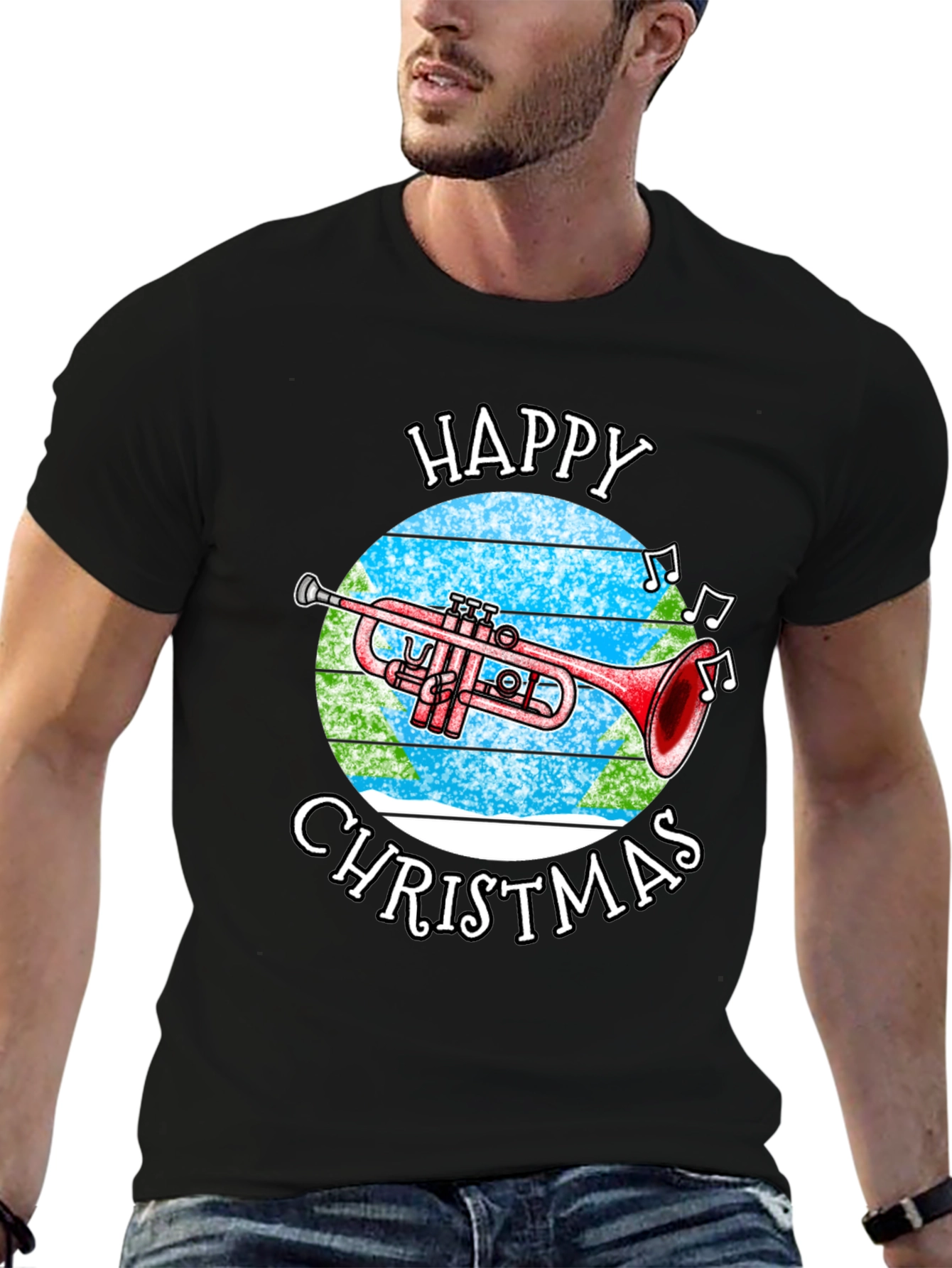 Happy Christmas Trumpet T-Shirt